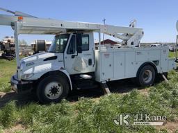 (Yukon, OK) HiRanger 5TC-55, Material Handling Bucket Truck rear mounted on 2013 International 4300
