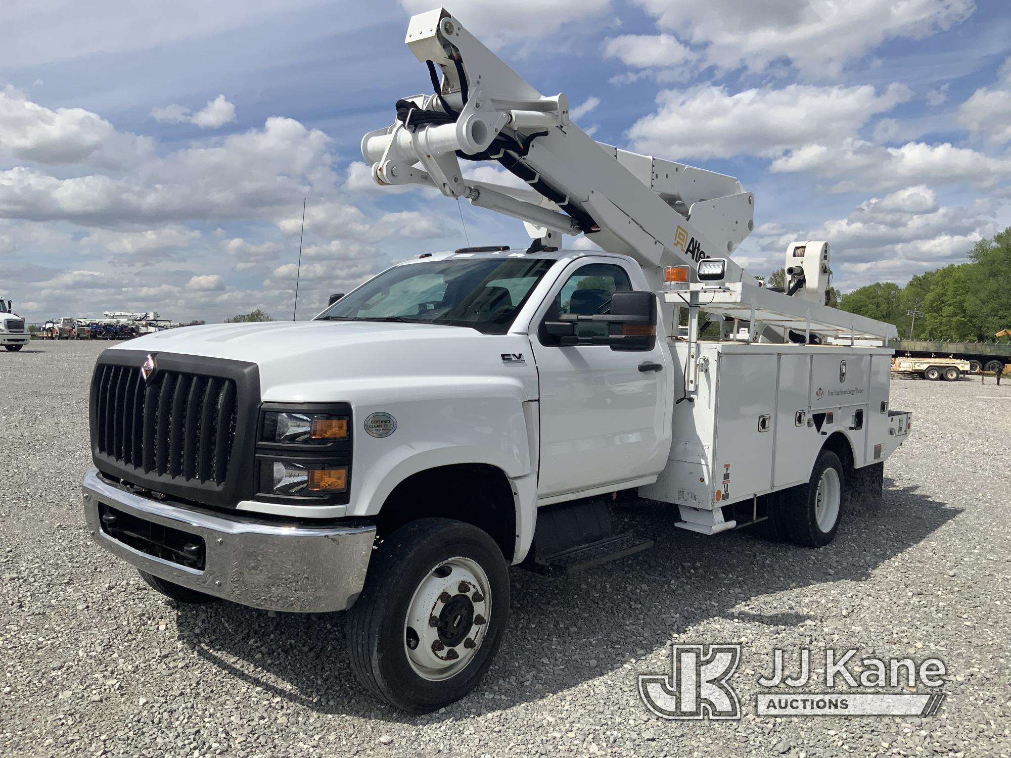 (Hawk Point, MO) Altec AT48M, Articulating & Telescopic Material Handling Bucket Truck center mounte