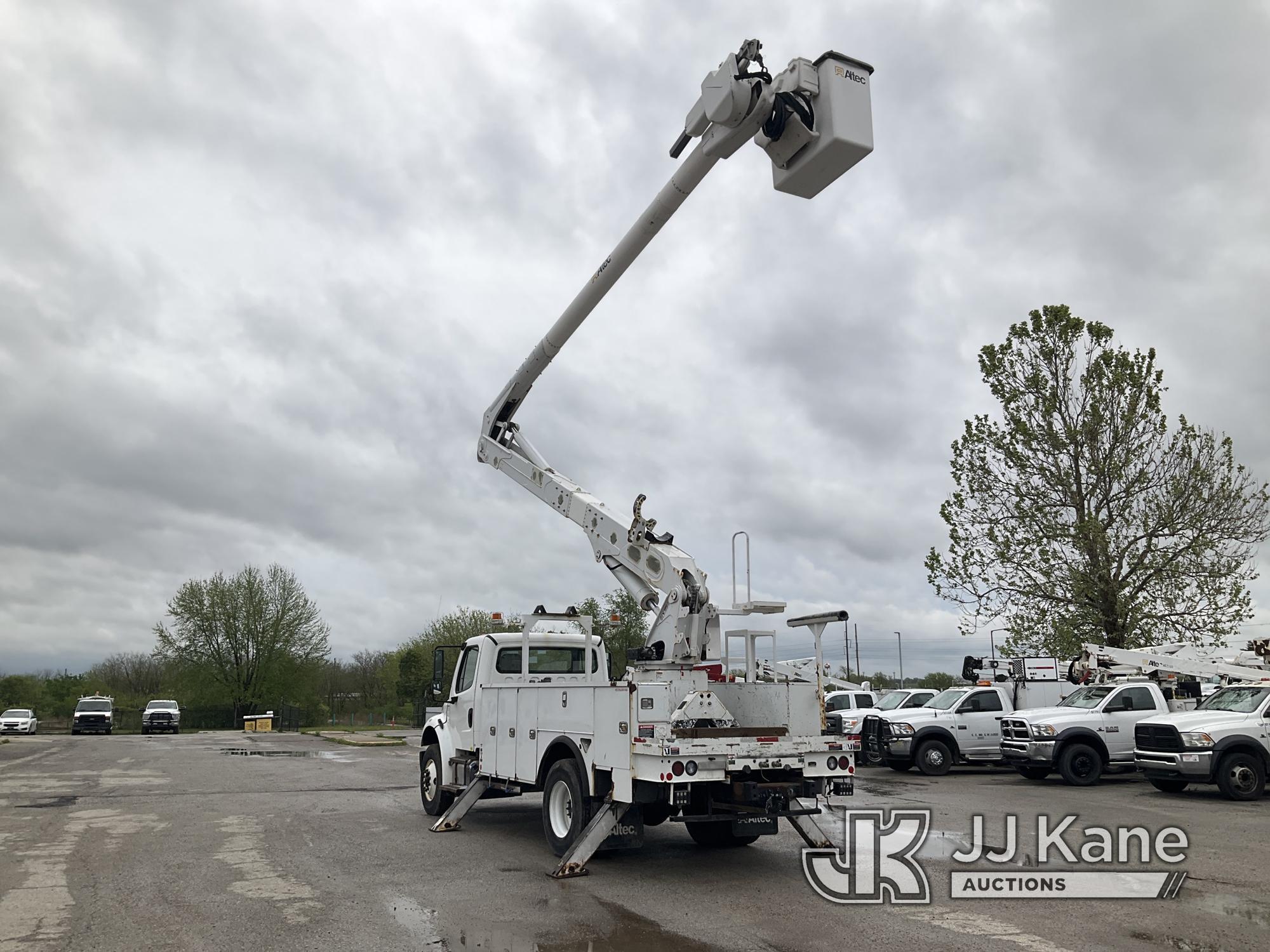 (Kansas City, MO) Altec AA55-MH, Material Handling Bucket Truck rear mounted on 2018 Freightliner M2