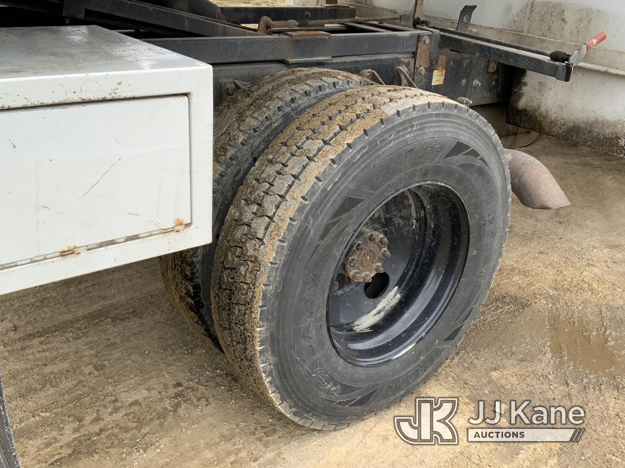 (South Beloit, IL) Altec LR756, Over-Center Bucket Truck mounted behind cab on 2013 Ford F750 Chippe