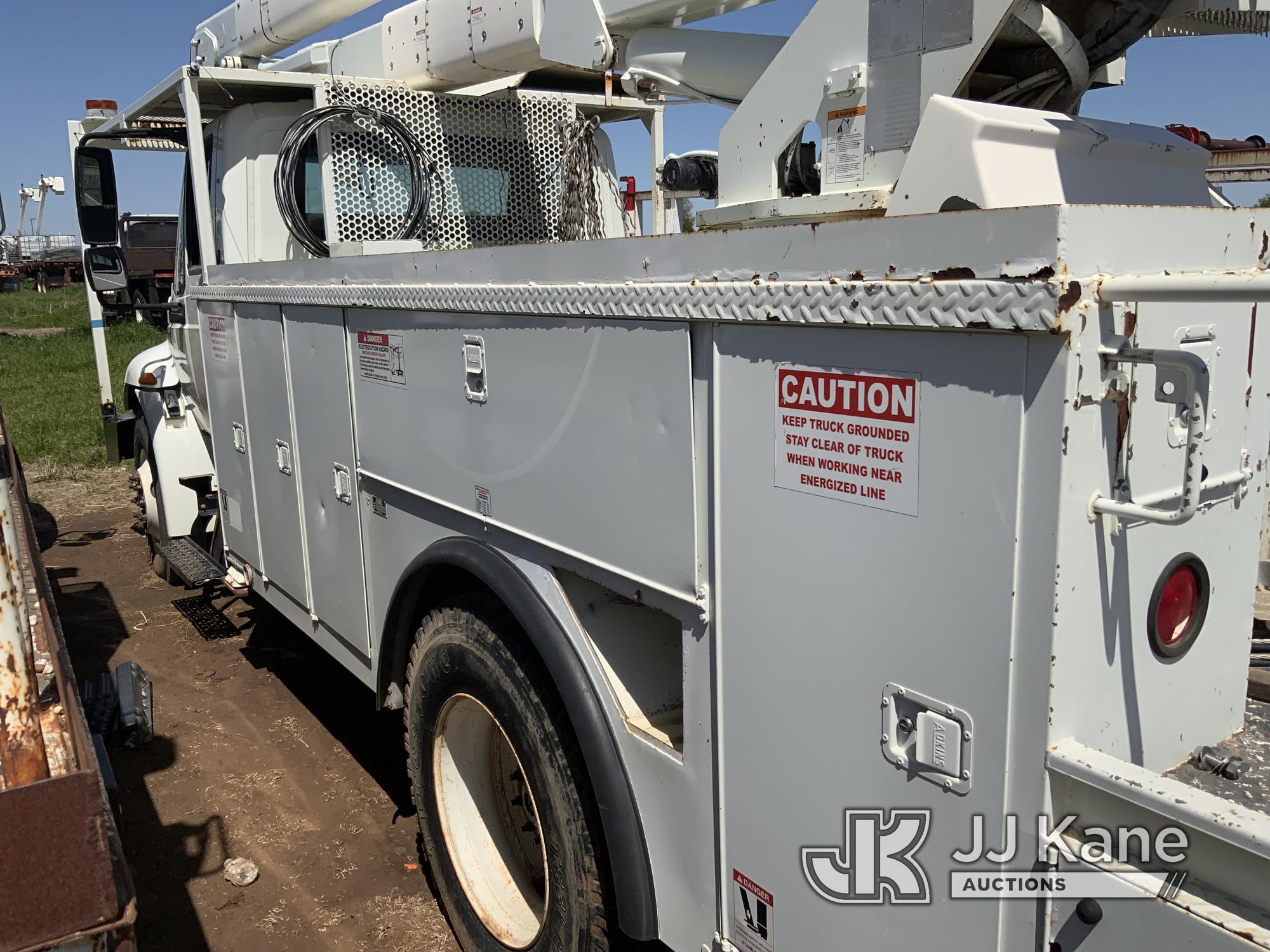 (Yukon, OK) HiRanger 5TC-55, Material Handling Bucket Truck rear mounted on 2014 International 4300