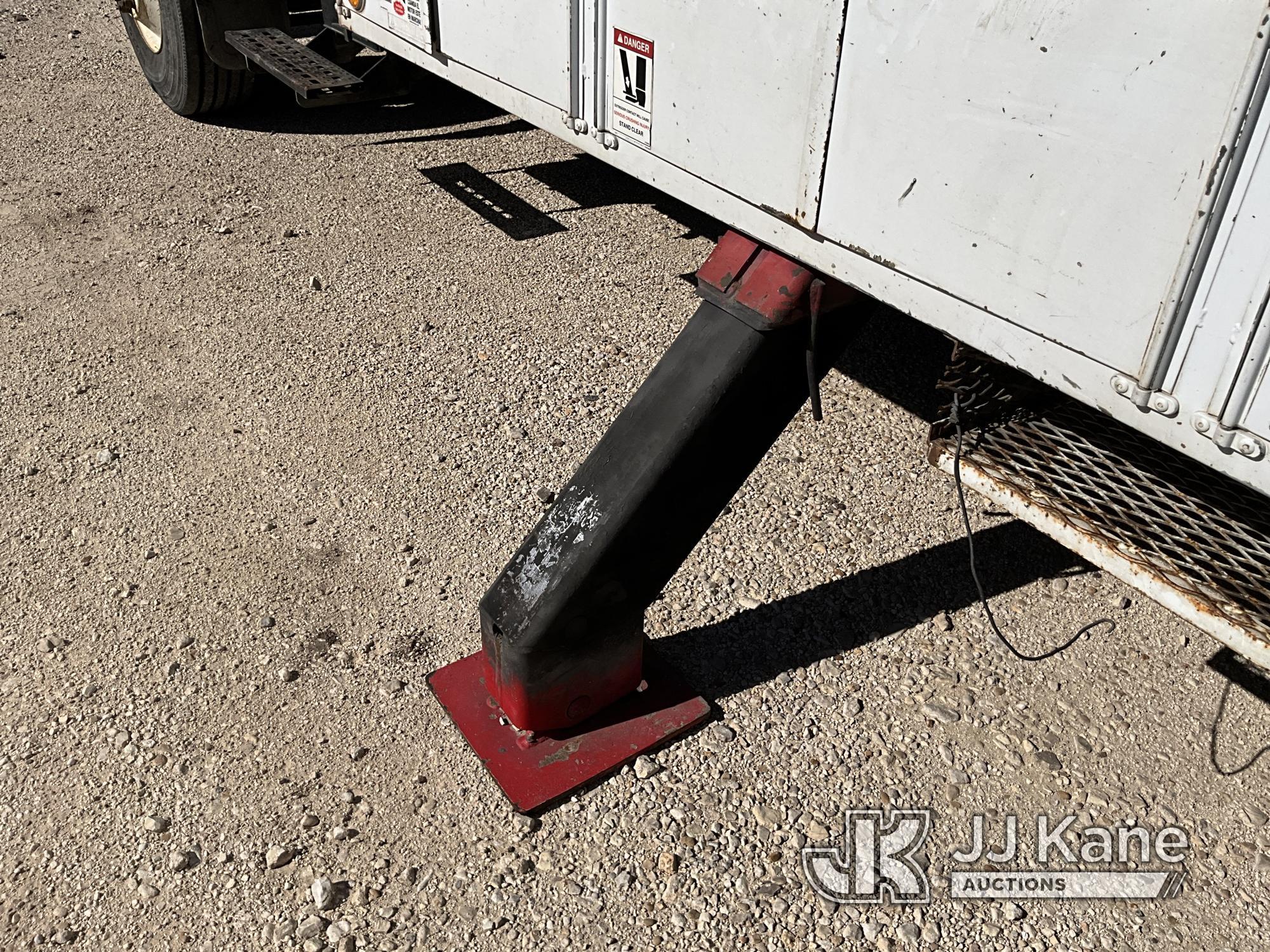 (San Antonio, TX) Terex/Telelect HiRanger 5FC-55, Bucket mounted behind cab on 2002 Ford F750 Utilit