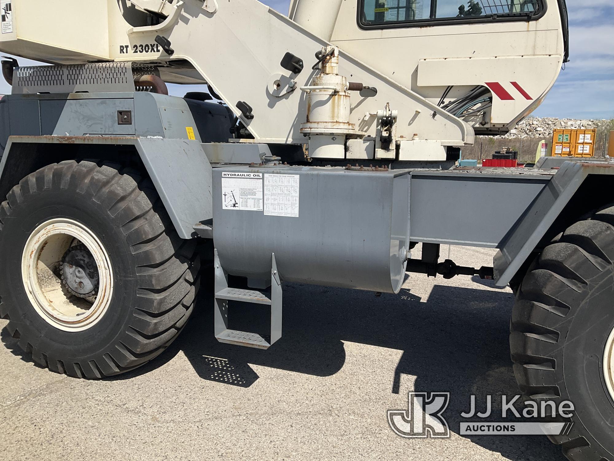 (Kansas City, MO) 2003 Terex RT230XL Hydraulic Rough Terrain Crane Runs, Moves, & Operates