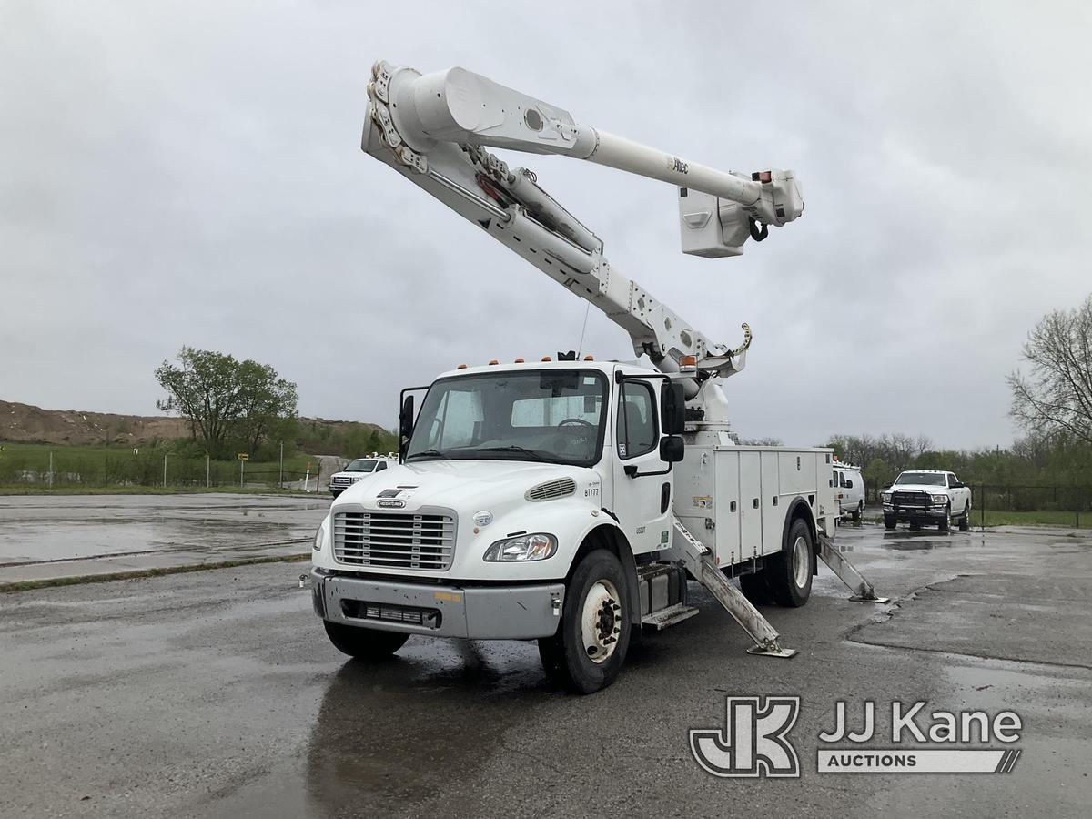 (Kansas City, MO) Altec AM55-MH, Over-Center Material Handling Bucket Truck rear mounted on 2014 Fre