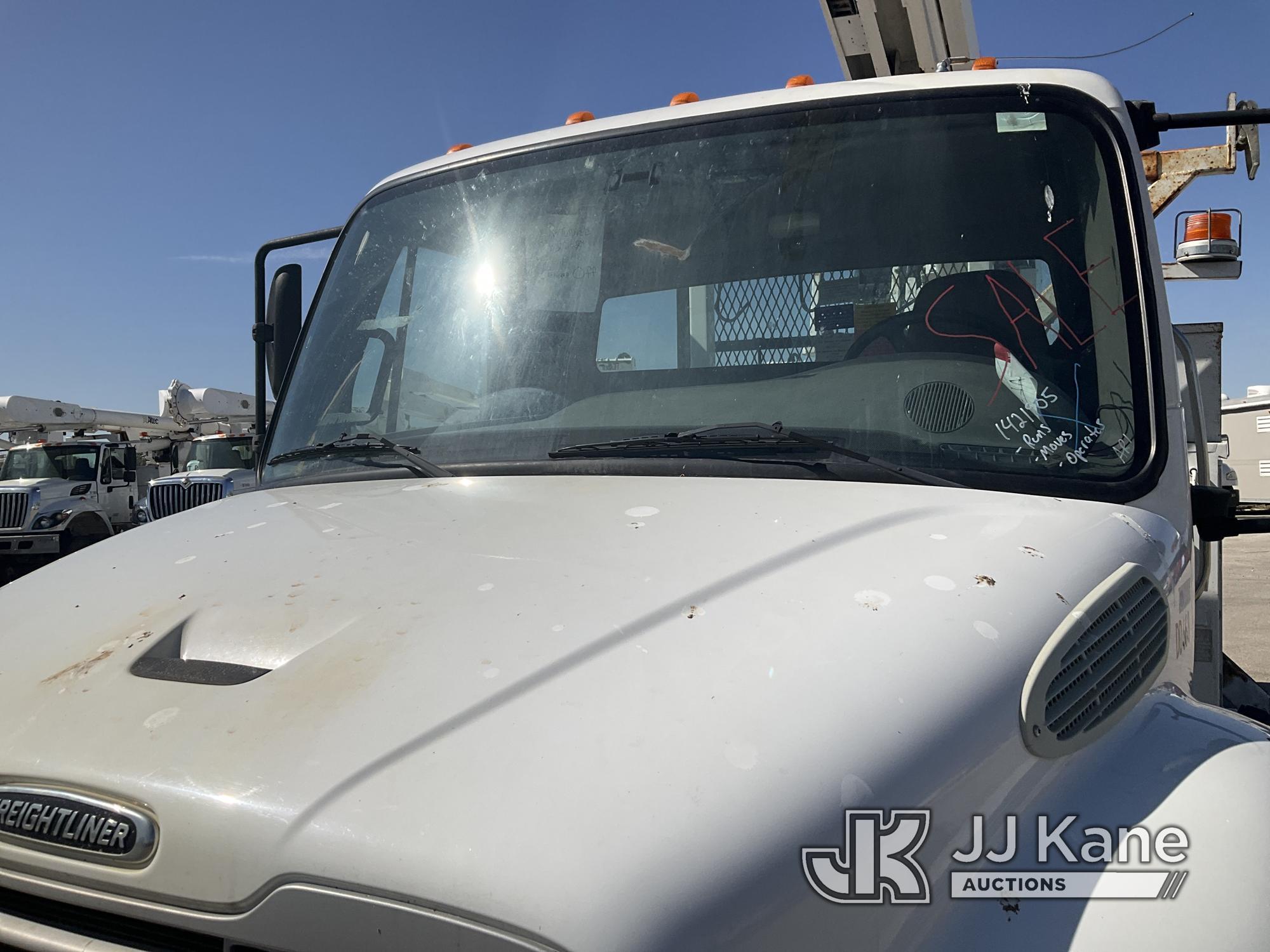 (Kansas City, MO) Altec DM47B-TR, Digger Derrick rear mounted on 2014 FREIGHTLINER M2 106 4x4 Utilit