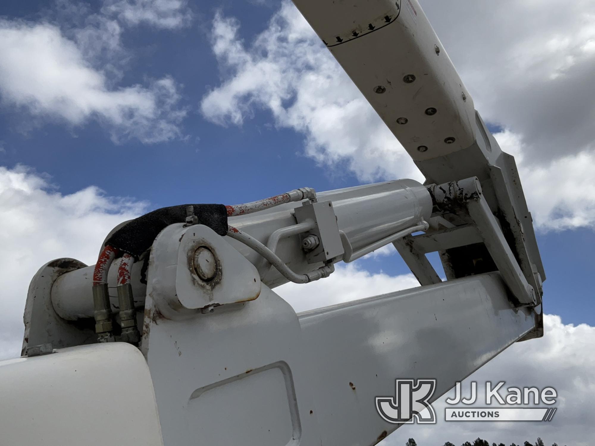 (Custer, SD) HiRanger HR37-MH, Material Handling Bucket Truck center mounted on 2008 Dodge Ram 5500