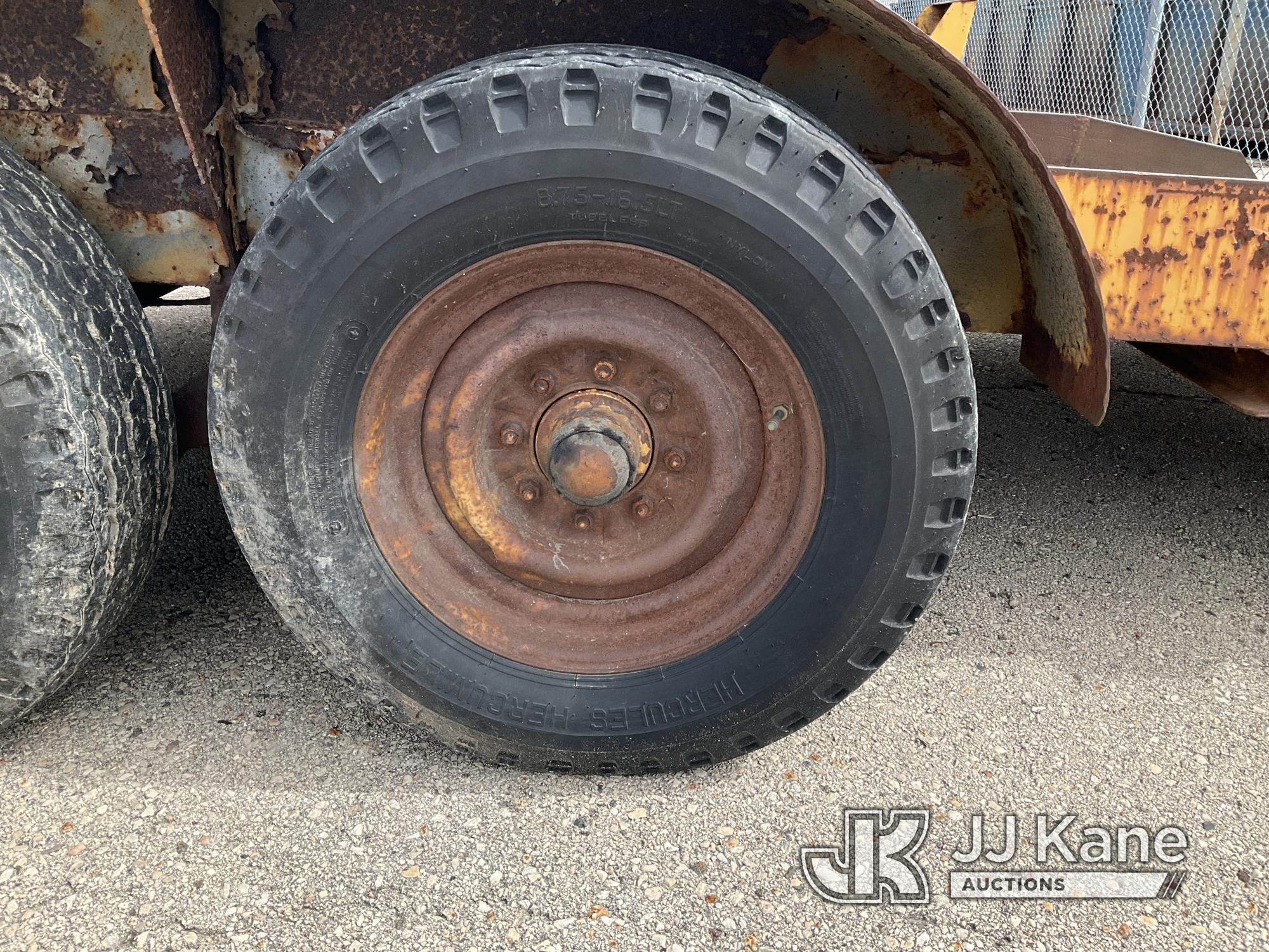 (Sun Prairie, WI) 1984 Butler LT1014 Trailer Needs tire (weathered, old age)  Deck Is 6FT Wide And 1