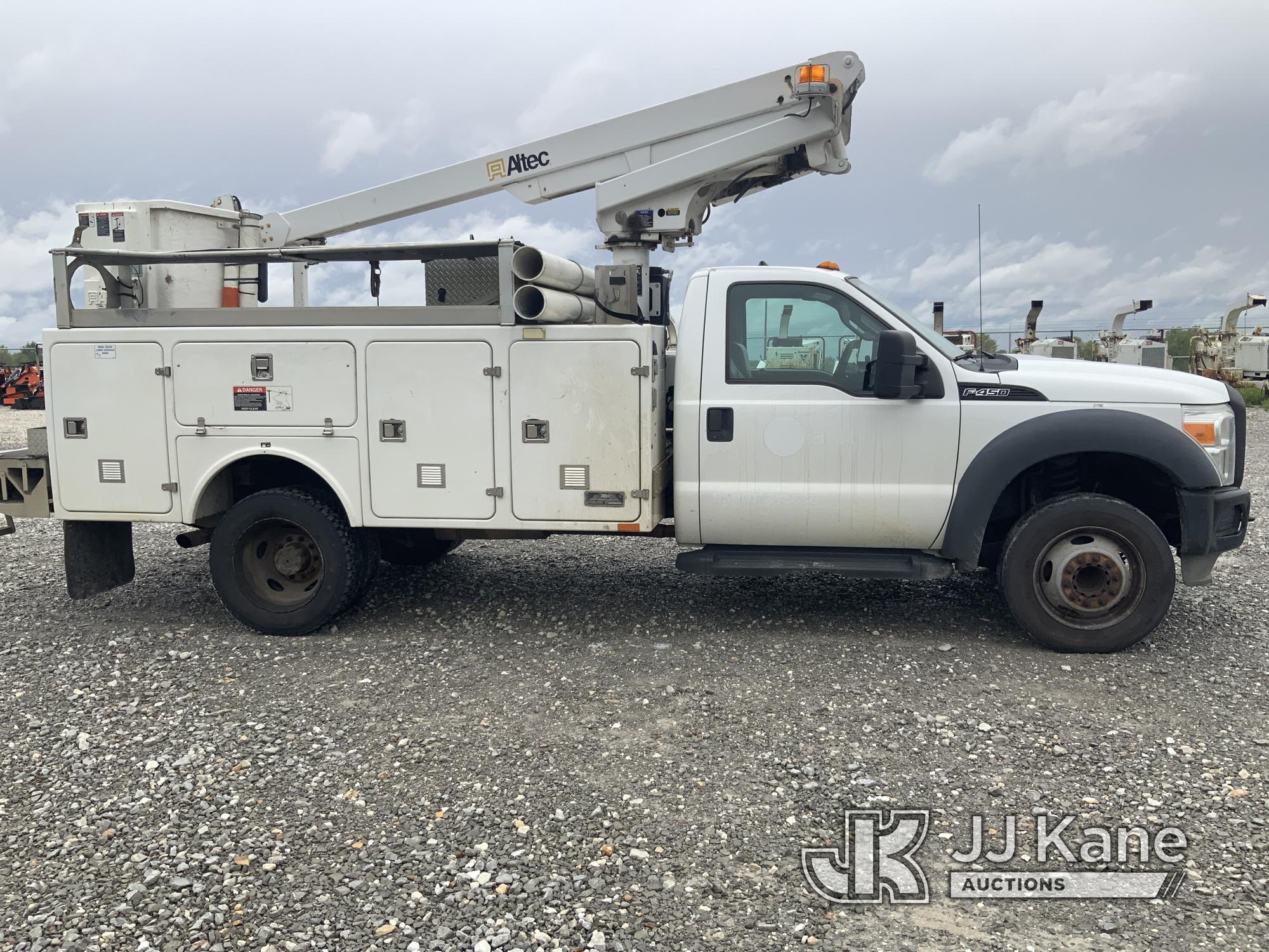 (Hawk Point, MO) Altec AT200-A, Telescopic Non-Insulated Bucket Truck mounted behind cab on 2012 For