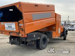 (South Beloit, IL) 2012 Ford F750 Chipper Dump Truck Runs, Moves & Upper Operates) (Check Engine Lig