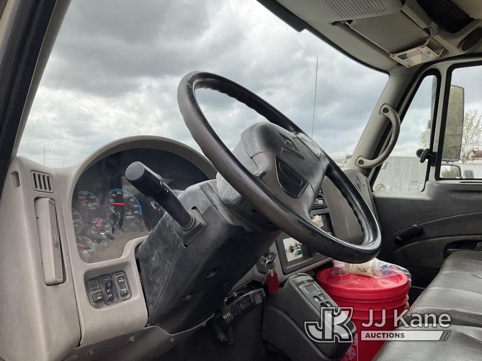 (Tipton, MO) Altec DM45-TB, Hydraulic Truck Crane mounted behind cab on 2008 International 4400 Flat