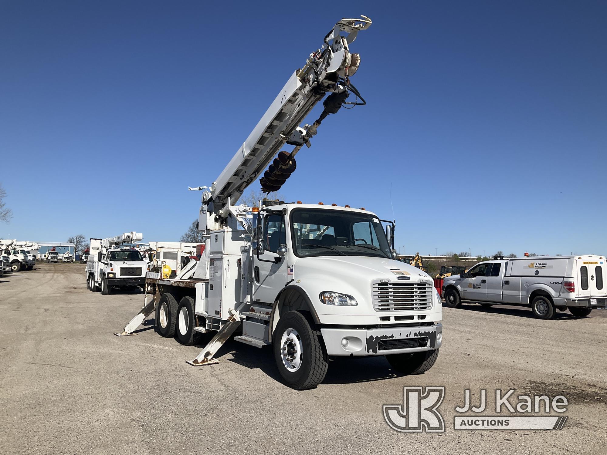 (Kansas City, MO) Altec DM45-TR, Digger Derrick rear mounted on 2013 Freightliner M2 106 T/A Flatbed