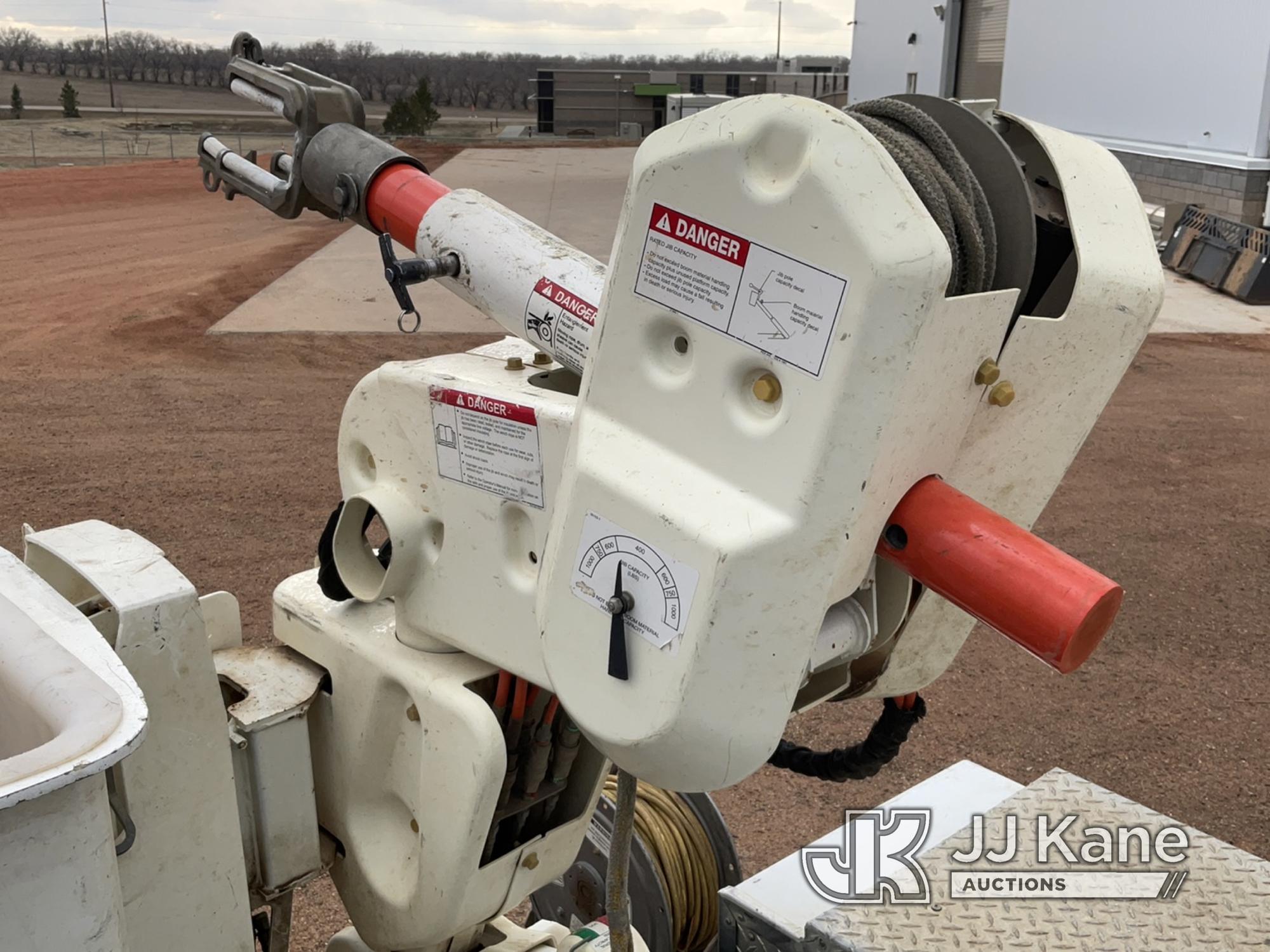 (Watford City, ND) Versalift VST-40I, Material Handling Bucket Truck mounted behind cab on 2015 Ford