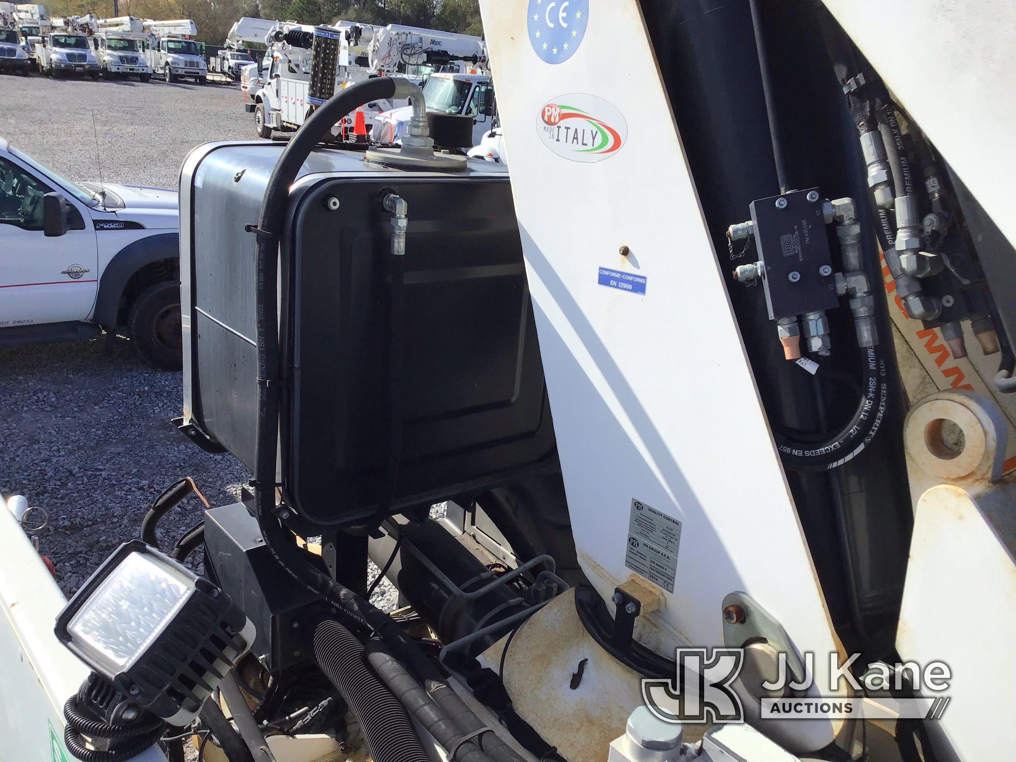 (Covington, LA) PM GRU-50P, Knuckleboom Crane mounted behind cab on 2015 Freightliner M2 106 T/A Fla