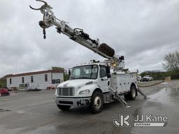 (Kansas City, MO) Altec DM47-TR, Digger Derrick rear mounted on 2014 Freightliner M2 106 Utility Tru