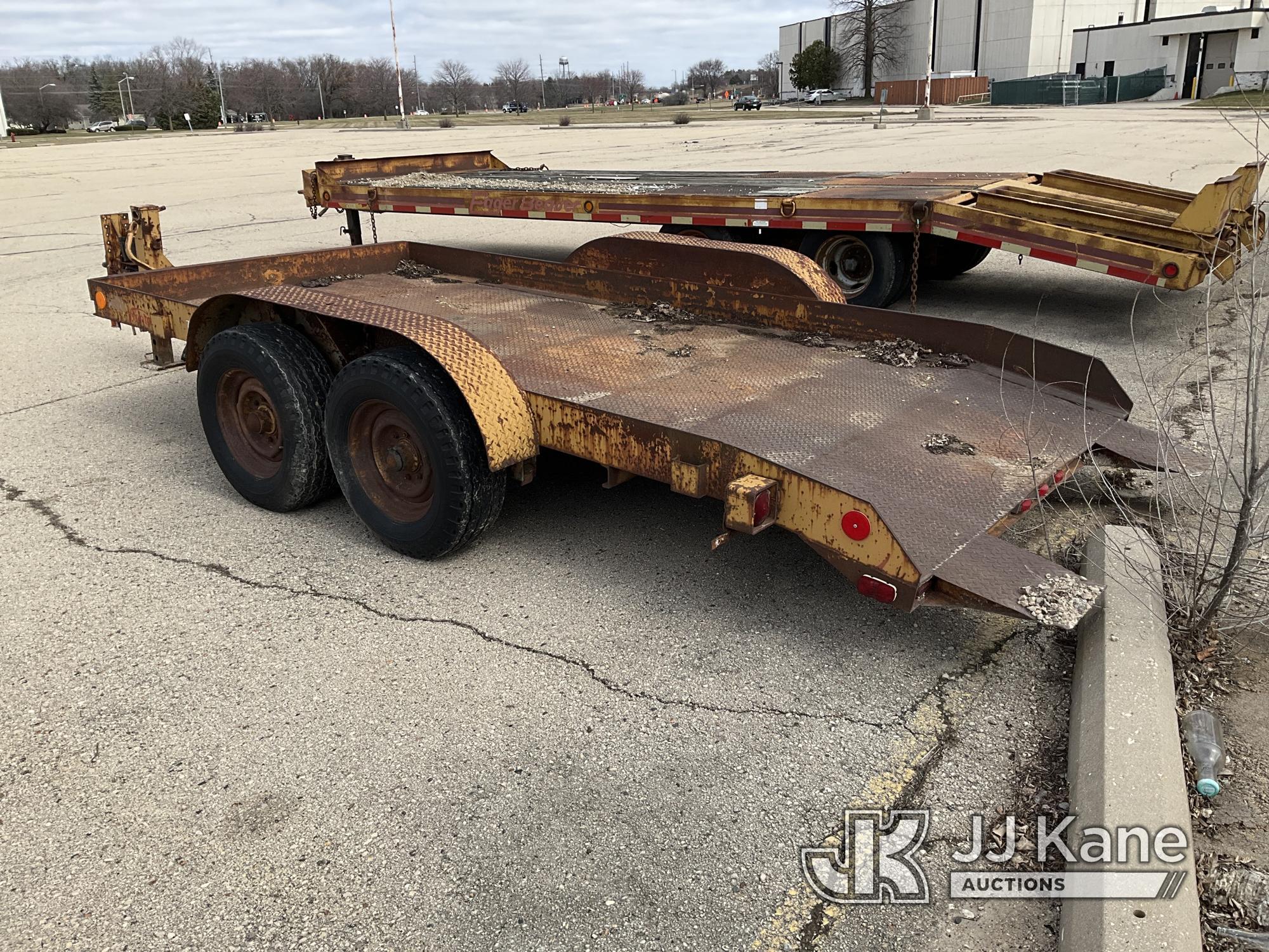 (Sun Prairie, WI) 1984 Butler LT1014 Trailer Needs tire (weathered, old age)  Deck Is 6FT Wide And 1