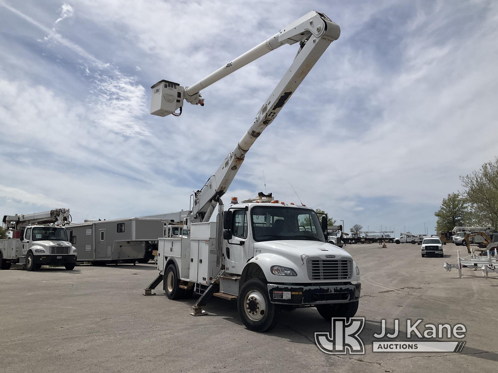 (Kansas City, MO) Altec AA755-MH, Material Handling Bucket Truck rear mounted on 2014 Freightliner M