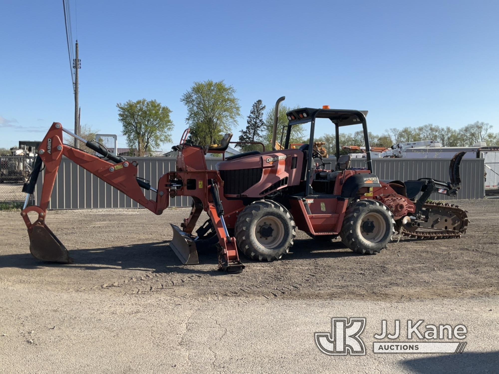 (South Beloit, IL) 2015 Ditch Witch RT100 Rubber Tired Trencher Runs, Moves, Operates