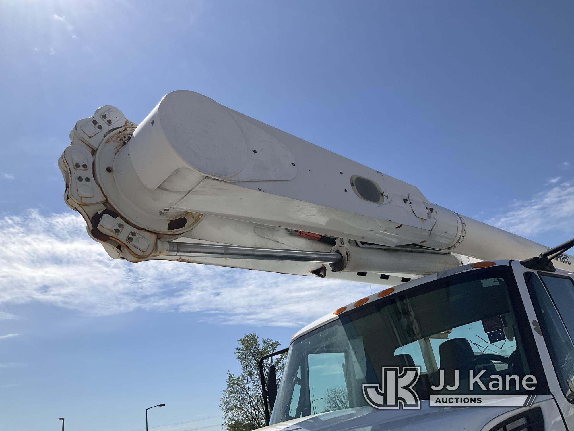 (Kansas City, MO) Altec AM55E-MH, Over-Center Material Handling Bucket rear mounted on 2014 Internat