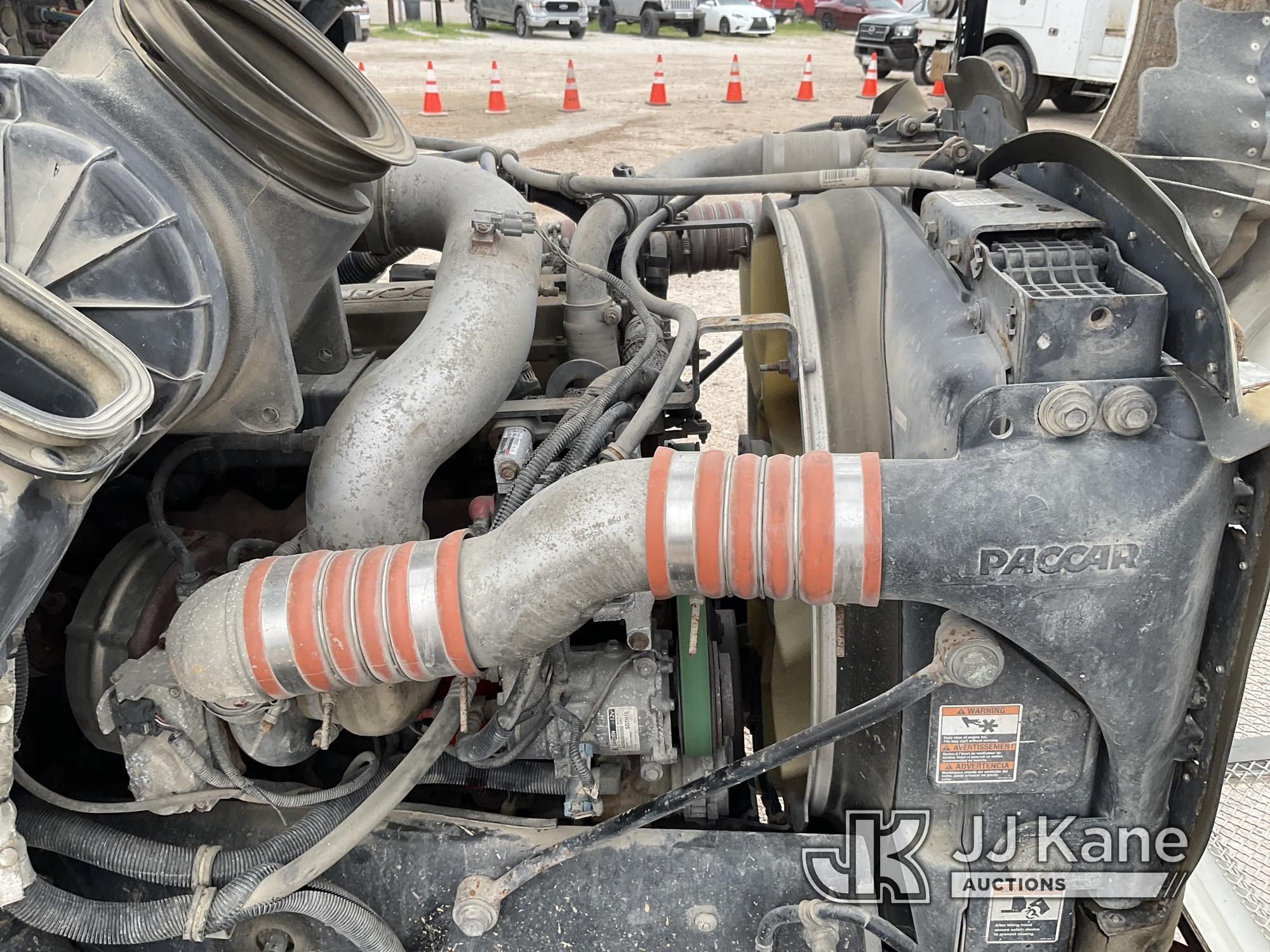 (Cypress, TX) Altec AA55-MH, Material Handling Bucket Truck rear mounted on 2014 Kenworth T370 Utili