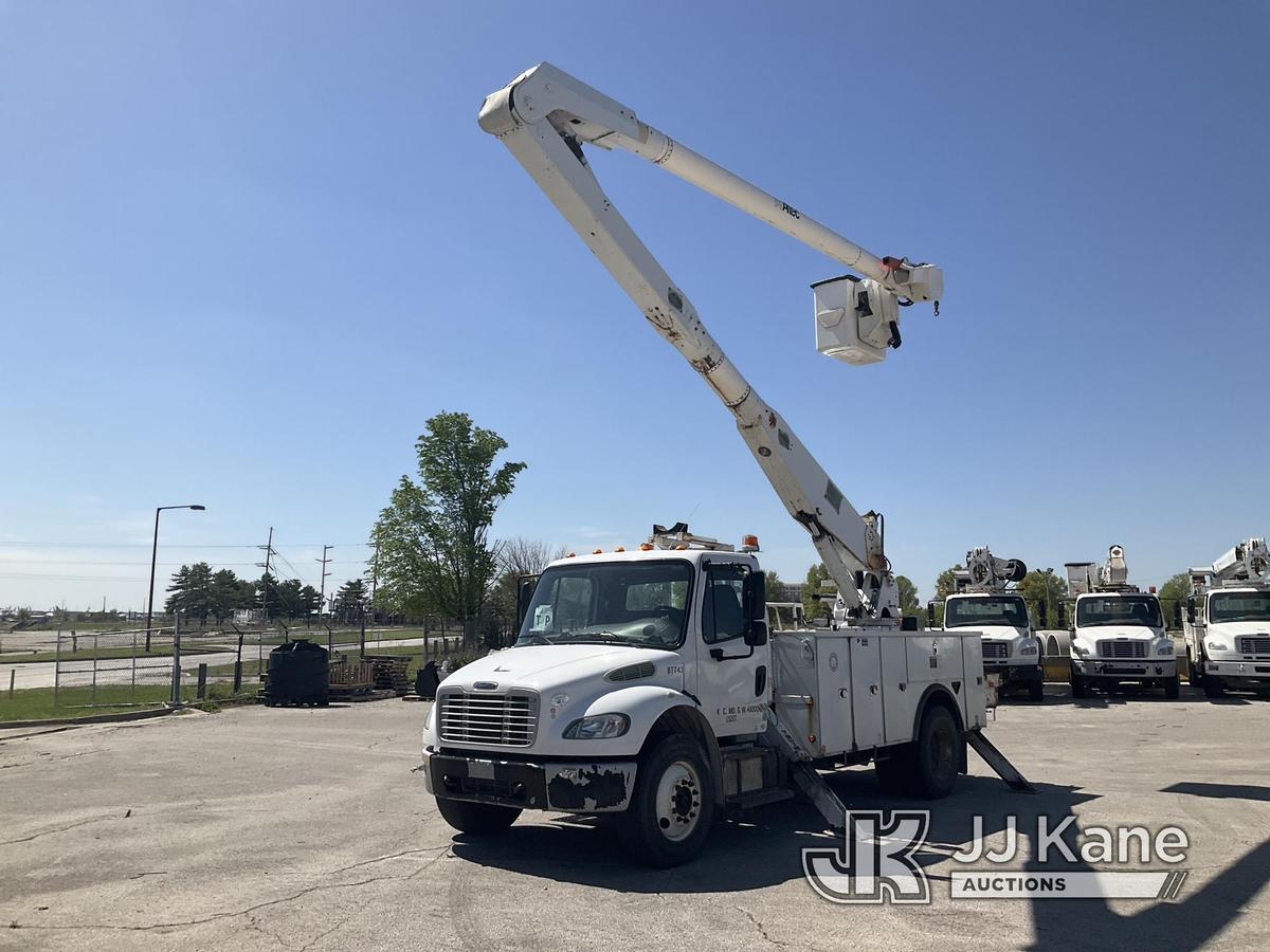 (Kansas City, MO) Altec AA755-MH, Articulating Material Handling Bucket Truck rear mounted on 2014 F