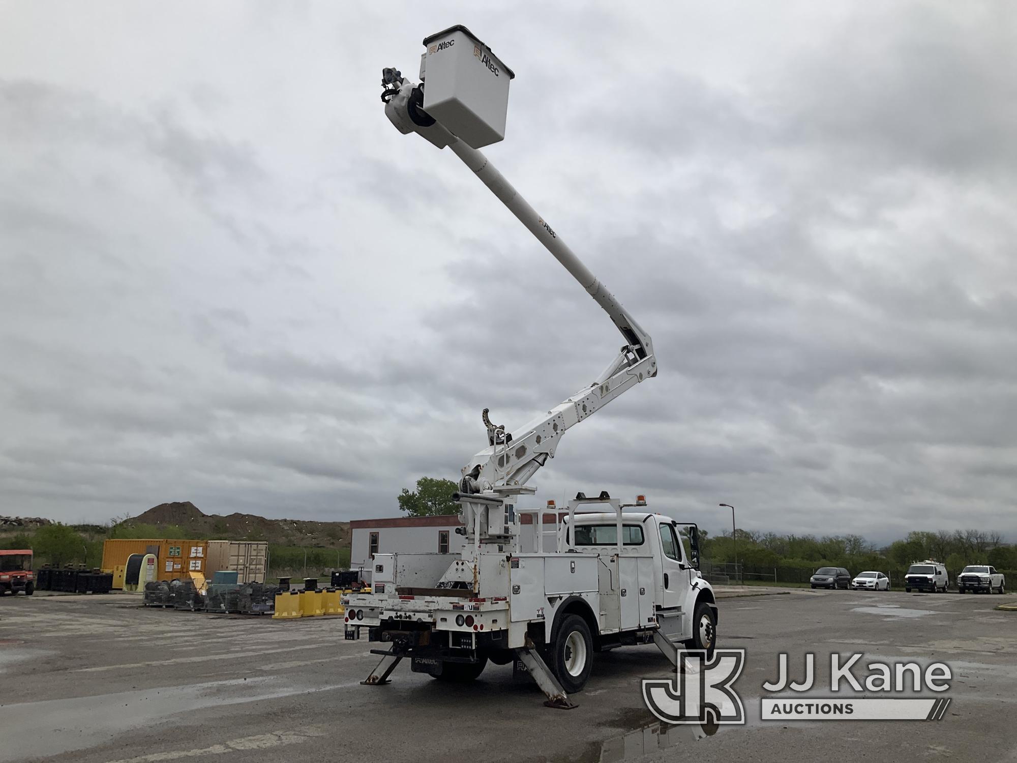 (Kansas City, MO) Altec AA55-MH, Material Handling Bucket Truck rear mounted on 2018 Freightliner M2