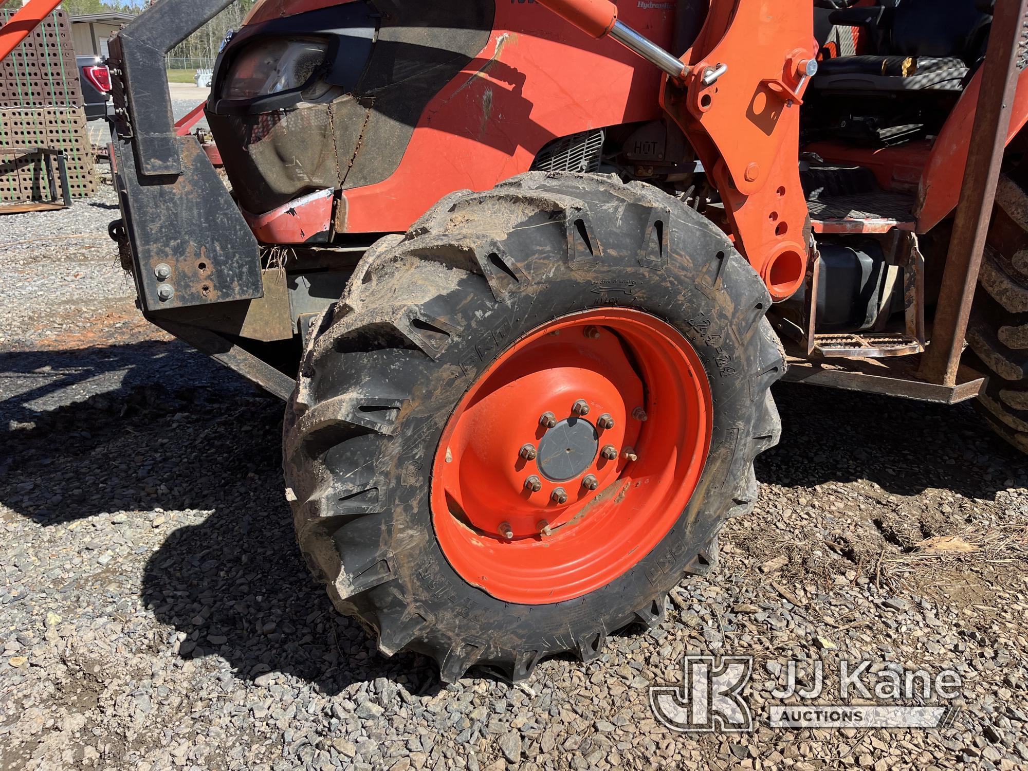 (Homer, LA) Kubota M9960 Utility Tractor Runs & Moves) (Will Not Stay in Gear, Condition Unknown, Mi