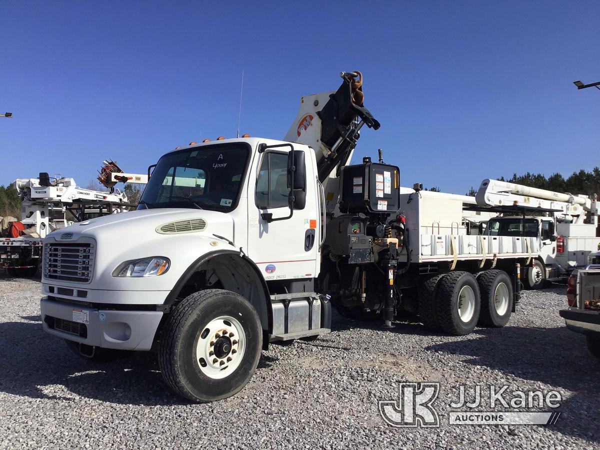 (Covington, LA) PM GRU-50P, Knuckleboom Crane mounted behind cab on 2015 Freightliner M2 106 T/A Fla