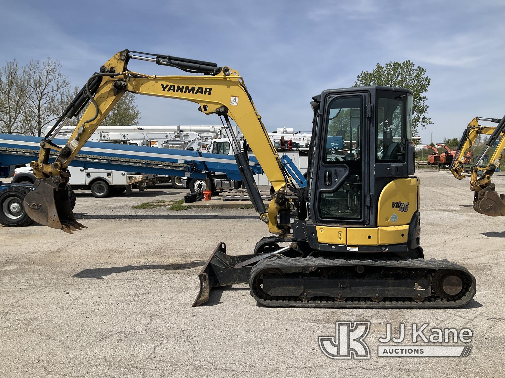 (Kansas City, MO) 2017 Yanmar VI045 Mini Hydraulic Excavator Runs, Moves, & Operates