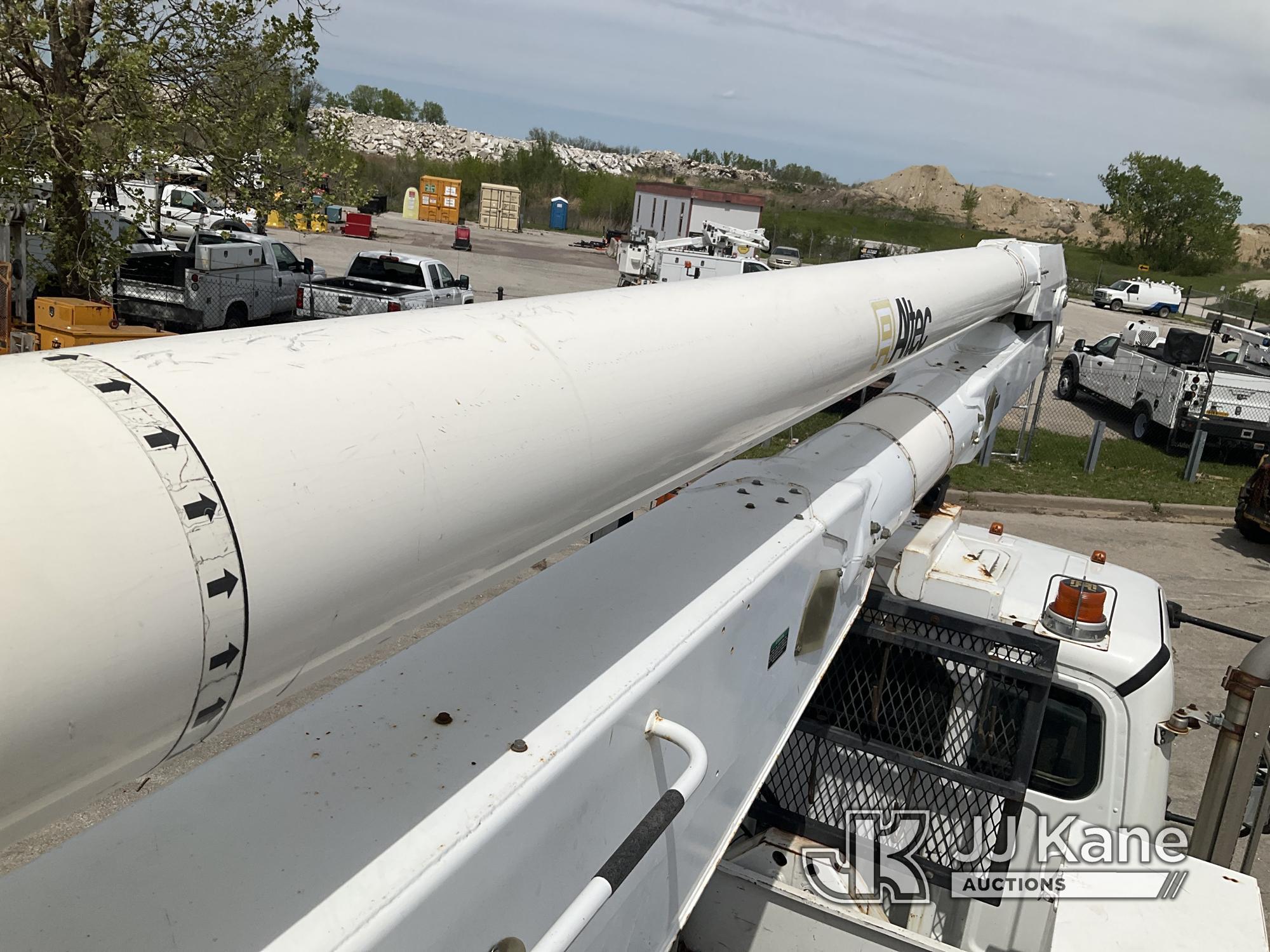 (Kansas City, MO) Altec AA755-MH, Material Handling Bucket Truck rear mounted on 2014 Freightliner M