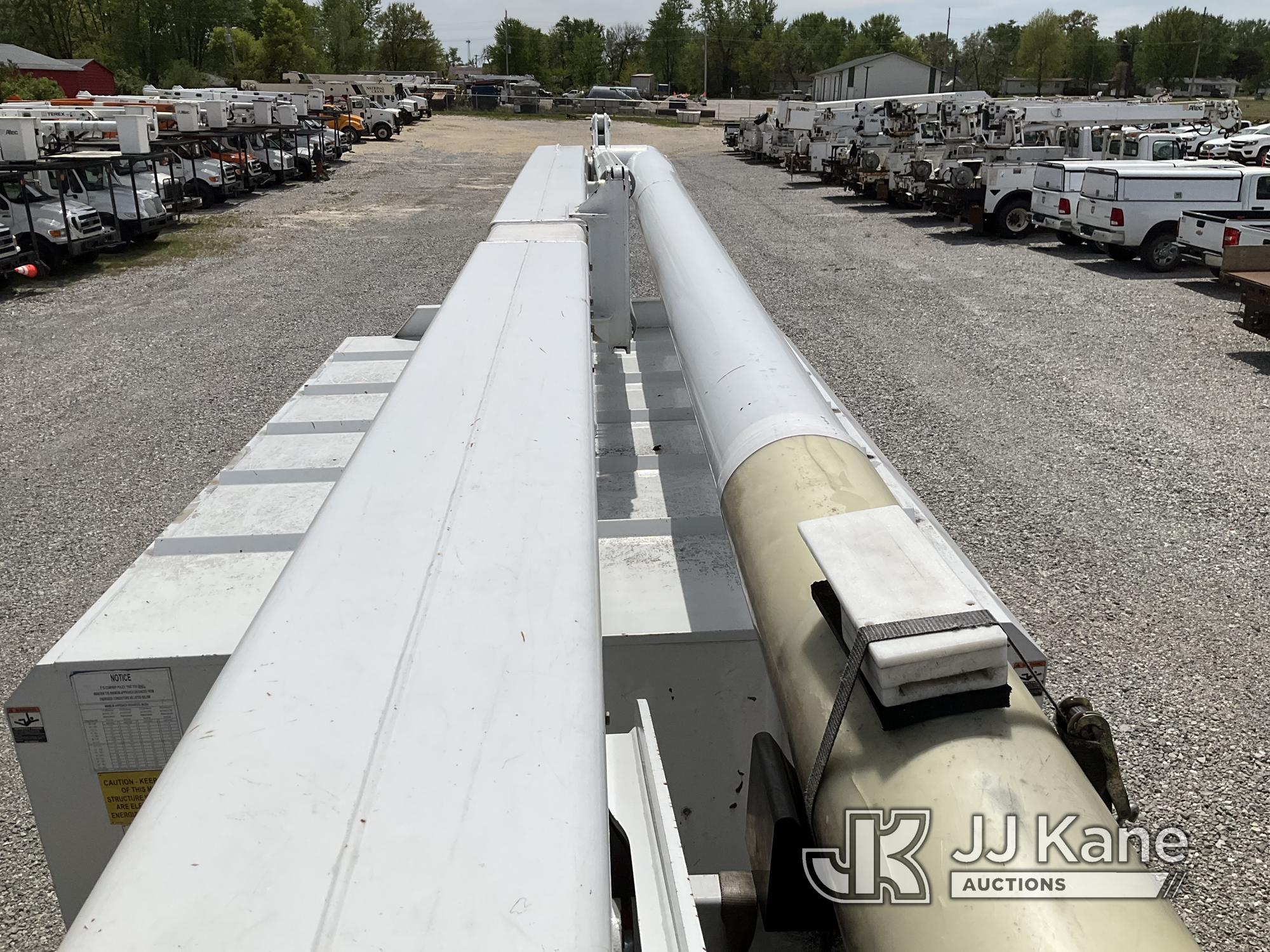 (Hawk Point, MO) Altec LR756, Over-Center Bucket Truck mounted behind cab on 2013 Ford F750 Chipper