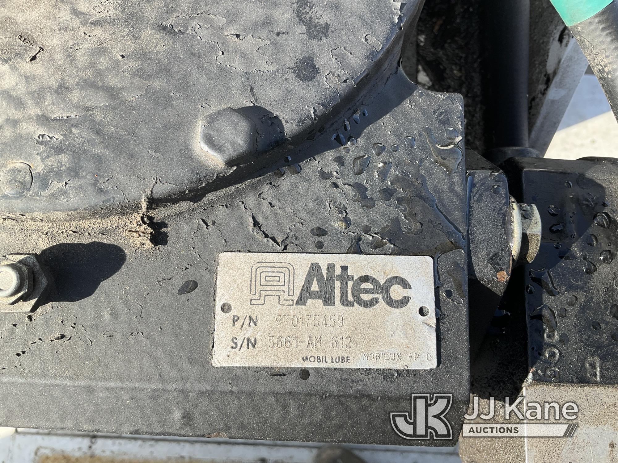 (Des Moines, IA) Altec LR756, Over-Center Bucket Truck mounted behind cab on 2012 Ford F750 Chipper