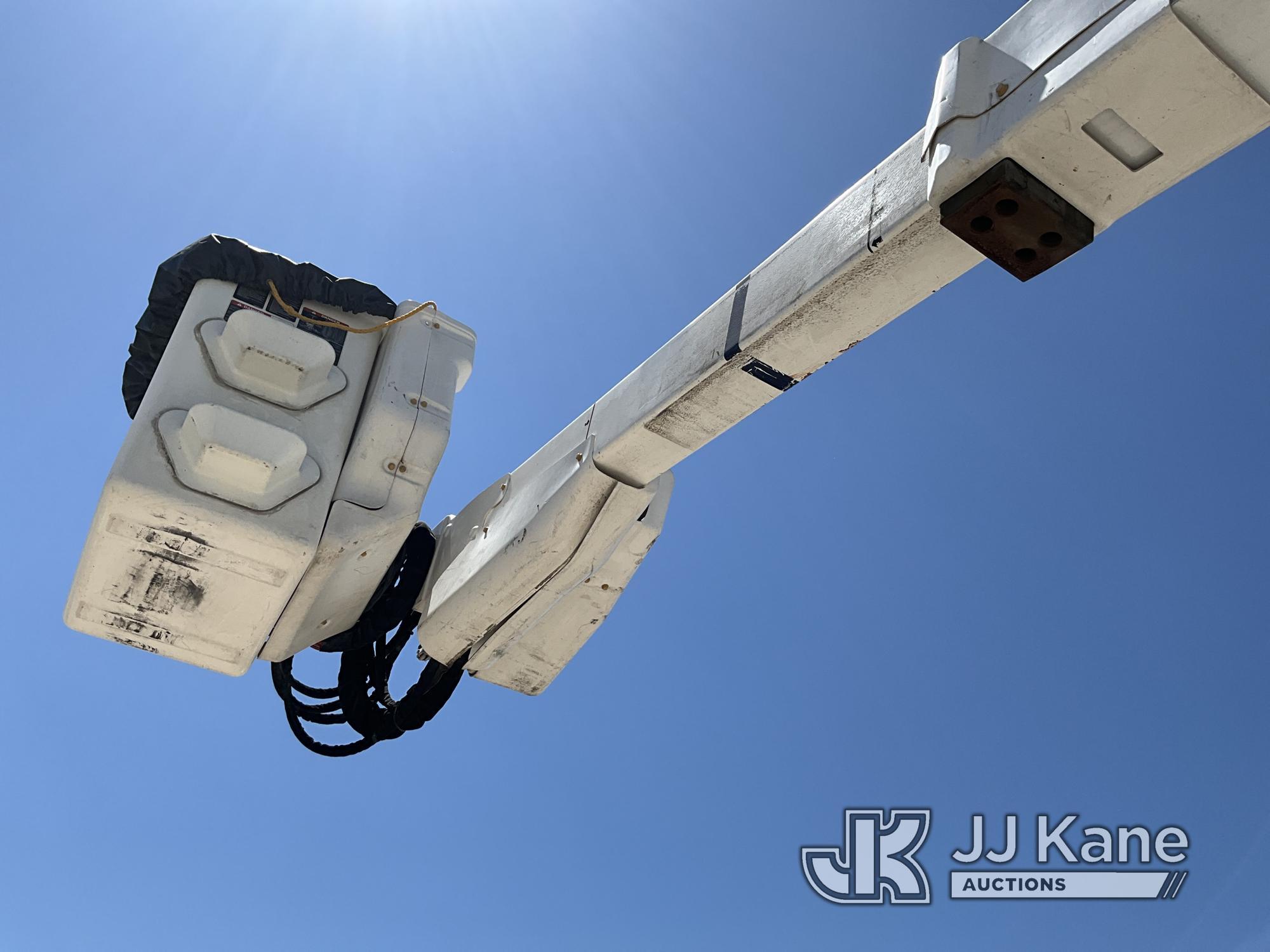 (Azle, TX) Altec AT41M, Articulating & Telescopic Material Handling Bucket Truck mounted behind cab