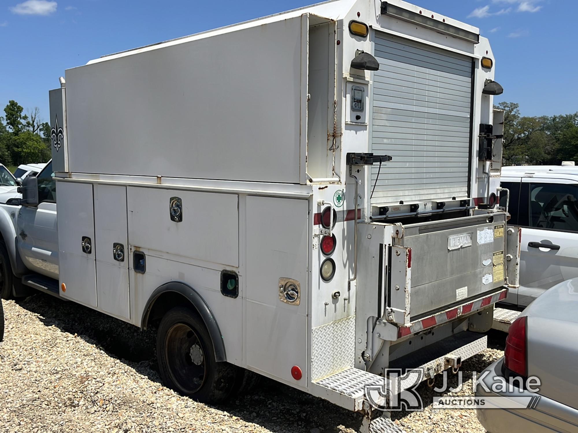 (Robert, LA) 2011 Ford F550 Enclosed High-Top Service Truck Not Running, Condition Unknown