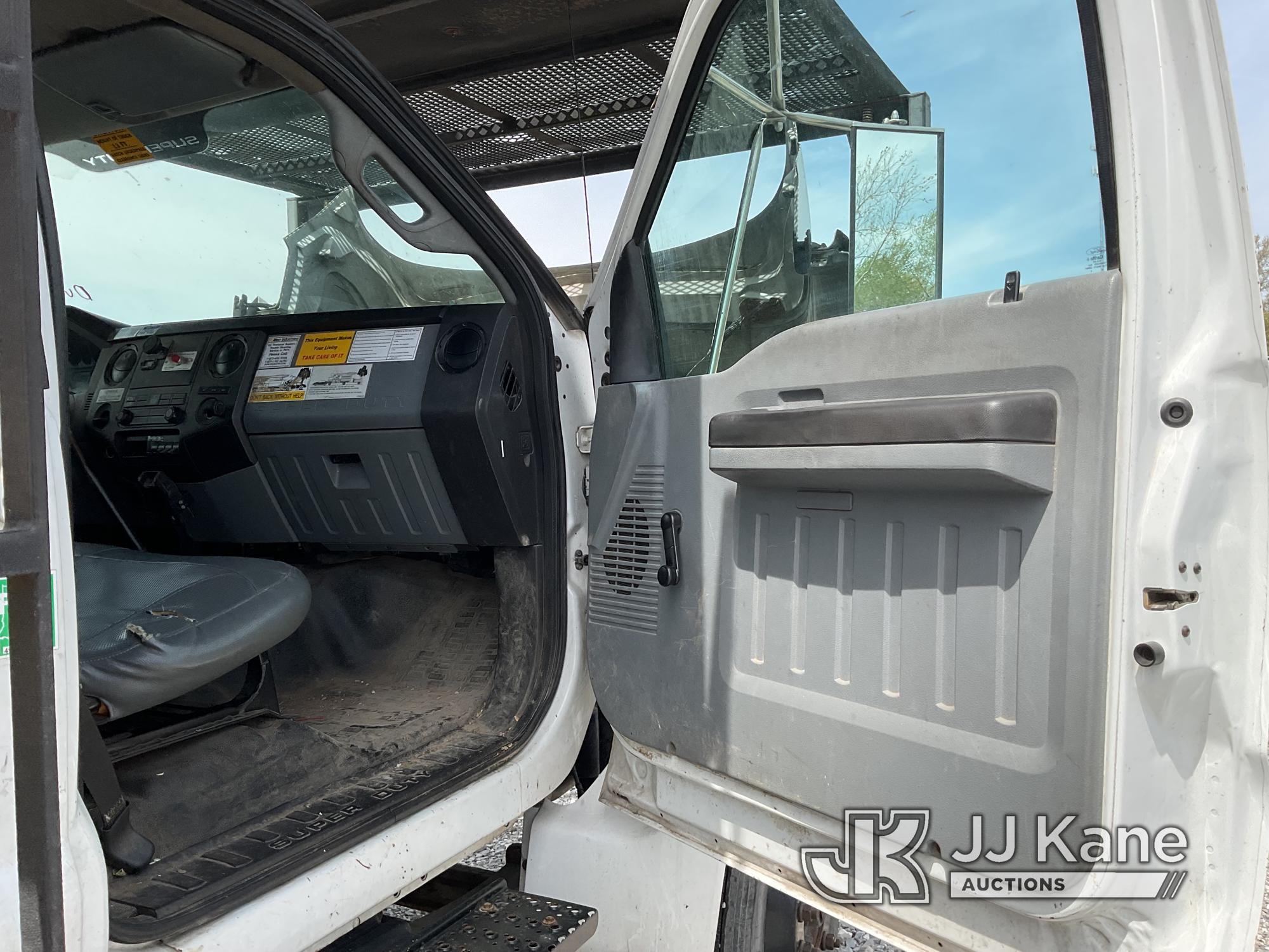 (Hawk Point, MO) Altec LR756, Over-Center Bucket Truck mounted behind cab on 2013 Ford F750 Chipper