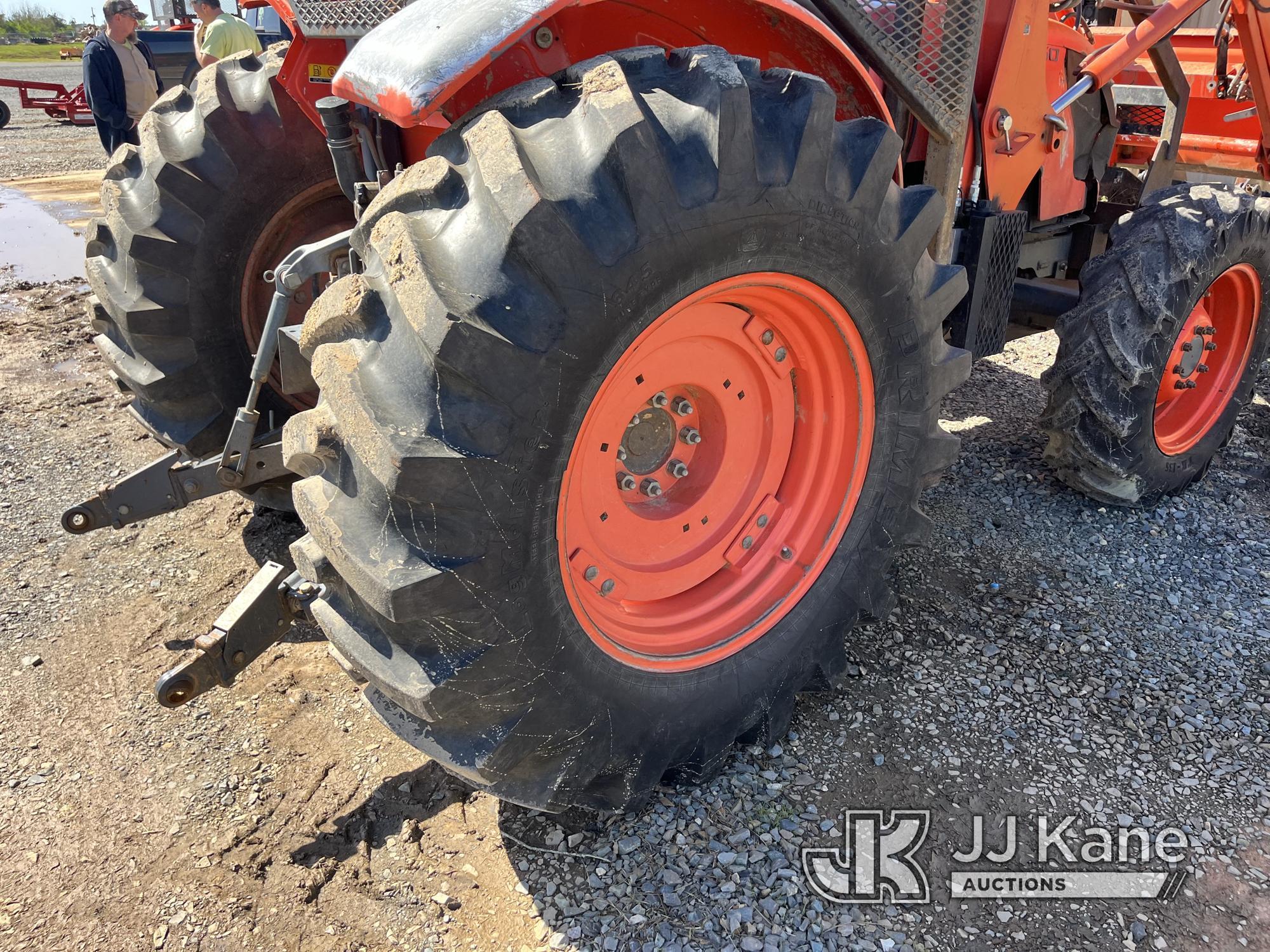 (Homer, LA) Kubota M9960 Utility Tractor Runs & Moves) (Will Not Stay in Gear, Condition Unknown, Mi