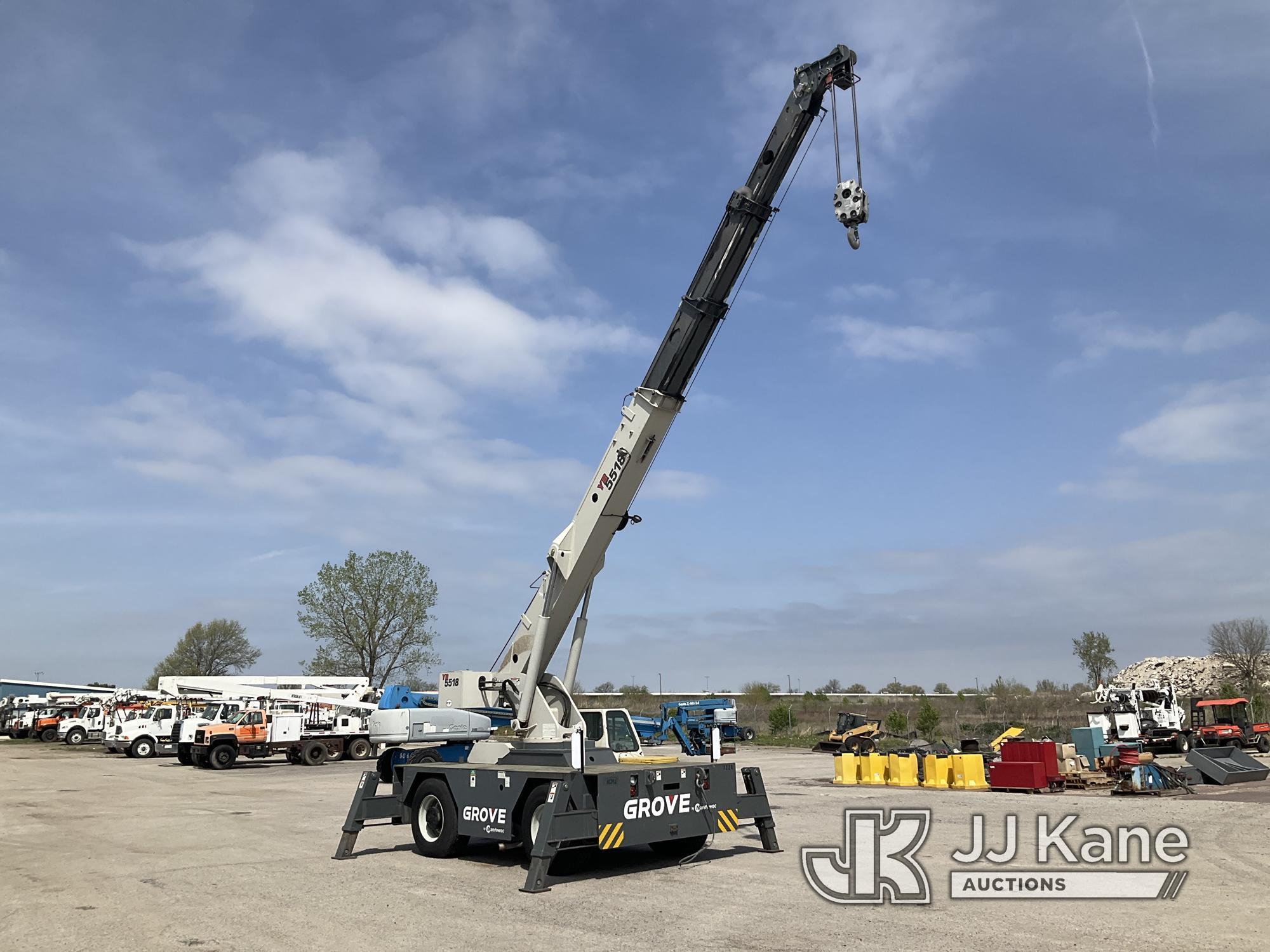 (Kansas City, MO) 2012 Grove YB5518 Carry Deck Crane Runs, Moves, & Operates) (Buyer Will Have To Ge