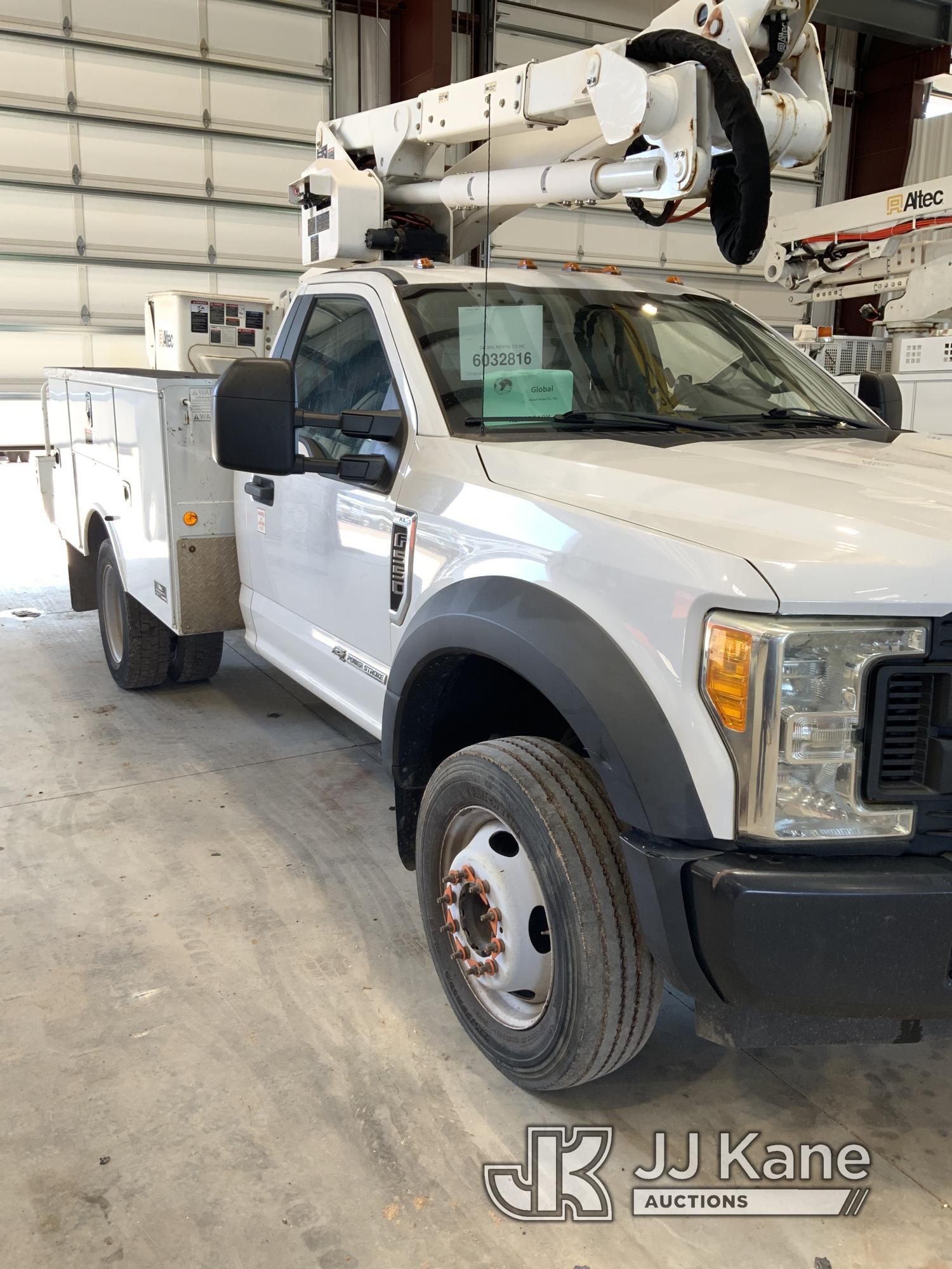 (Oklahoma City, OK) Altec AT40G, Articulating & Telescopic Bucket Truck mounted behind cab on 2017 F