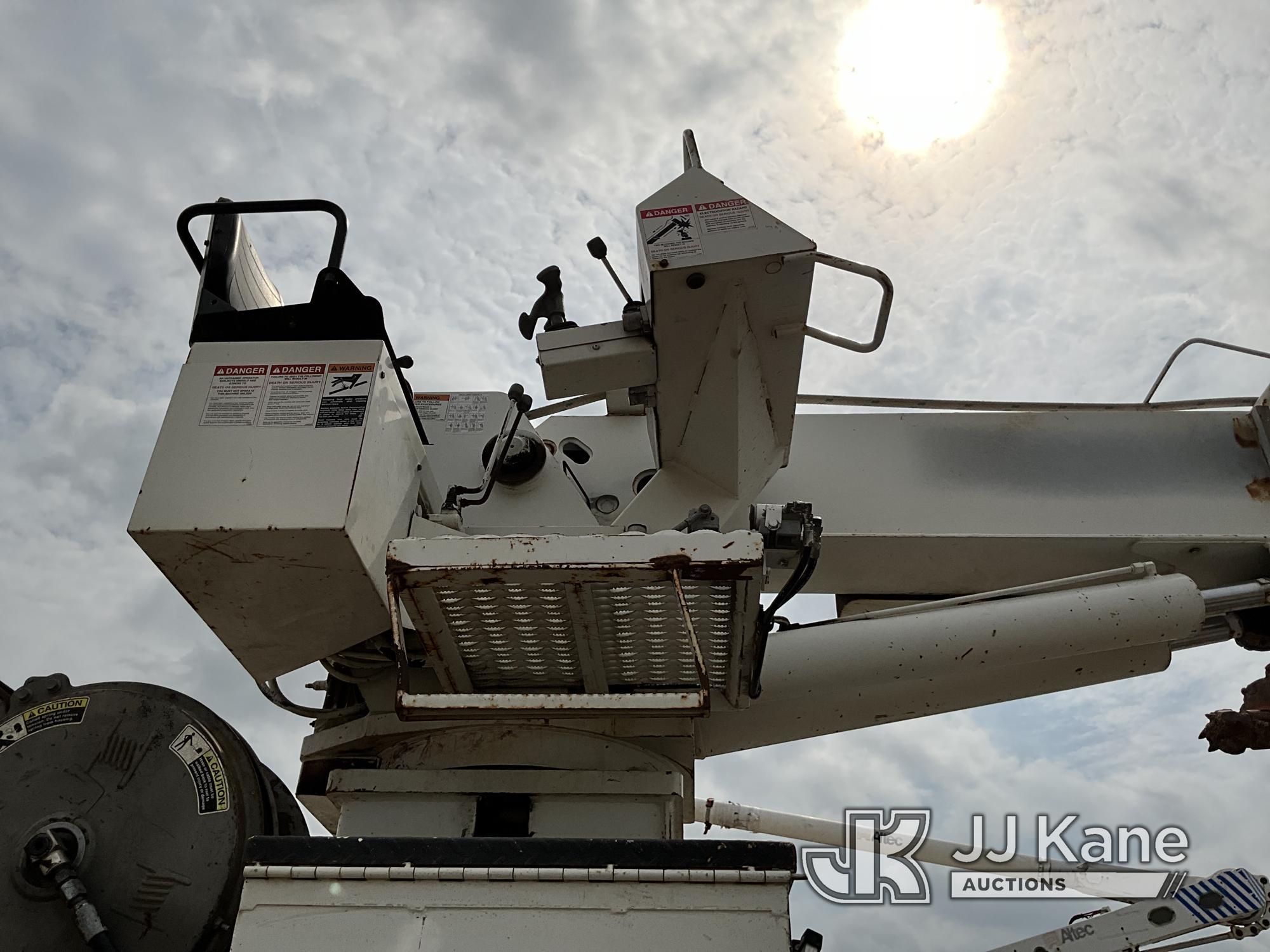 (Weslaco, TX) Terex/Telelect Commander C5048, Digger Derrick rear mounted on 2012 Kenworth T300 T/A