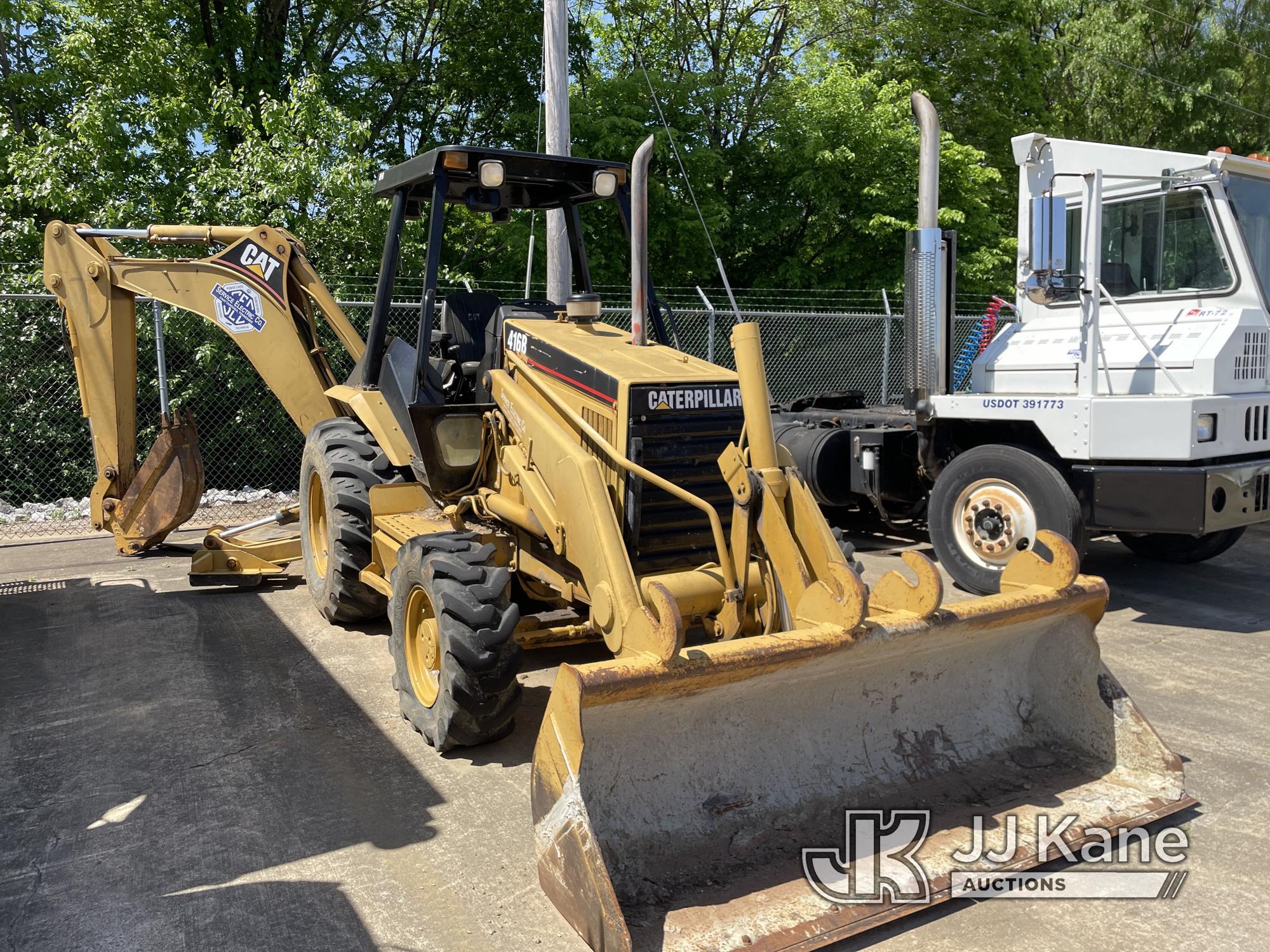 (Chattanooga, TN) 1995 Caterpillar 416B 4x4 Tractor Loader Backhoe Jump Starts, Runs & Operates