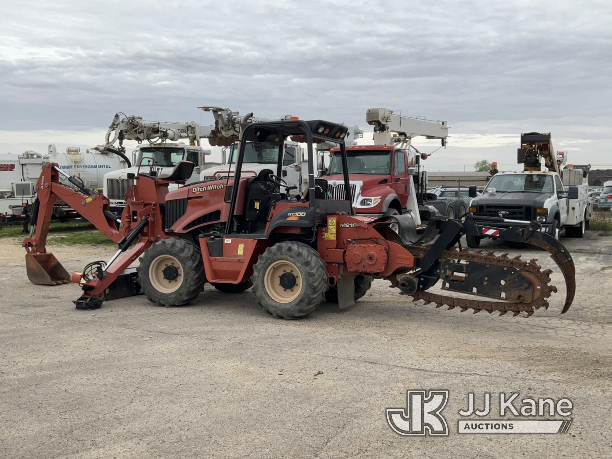 (South Beloit, IL) 2015 Ditch Witch RT100 Rubber Tired Trencher Runs, Moves, Operates