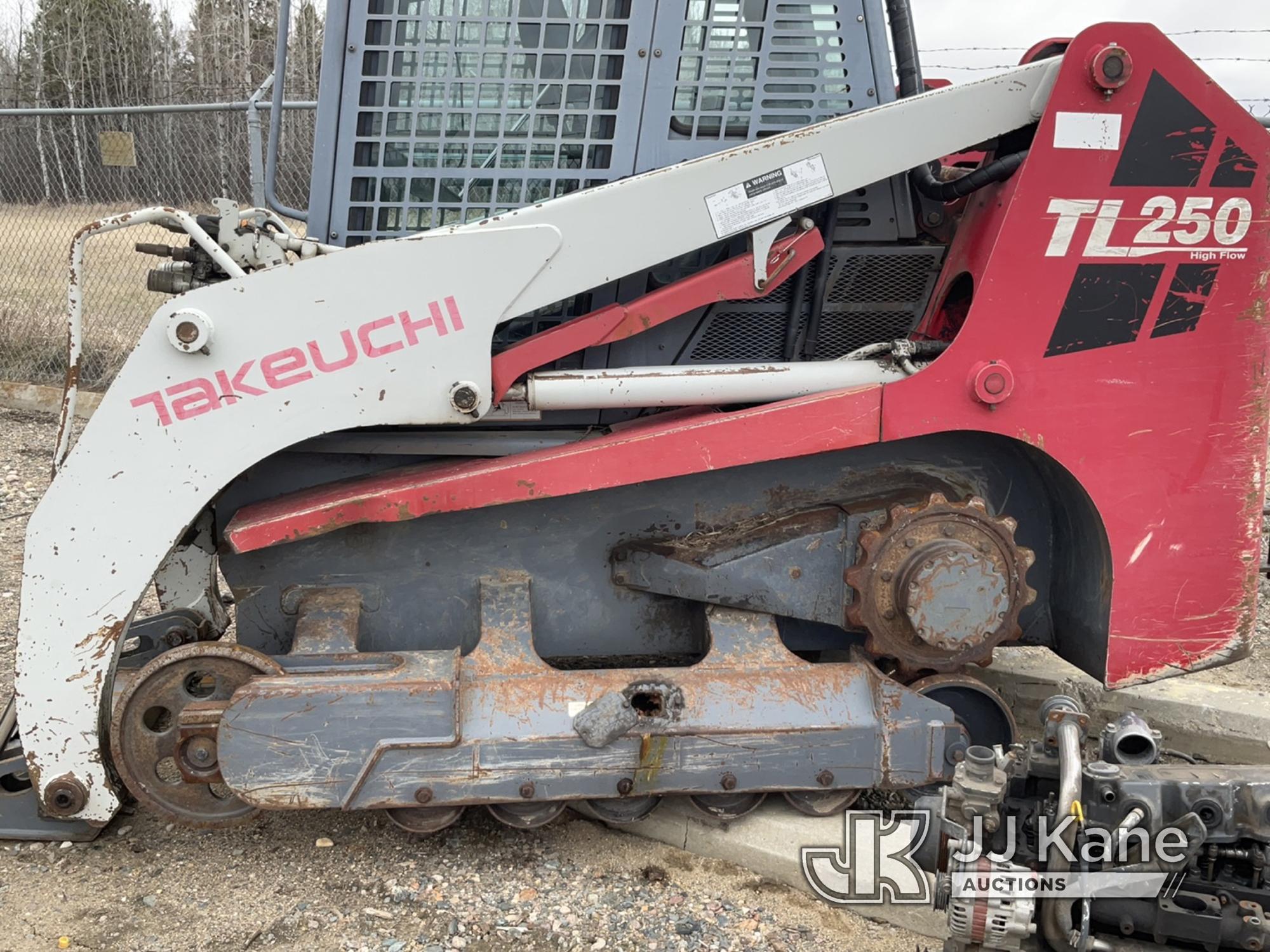 (Bagley, MN) 2010 Takeuchi TL250 Tracked Skid Steer Loader, Electrical Co-Op Owned Not Running, Cond