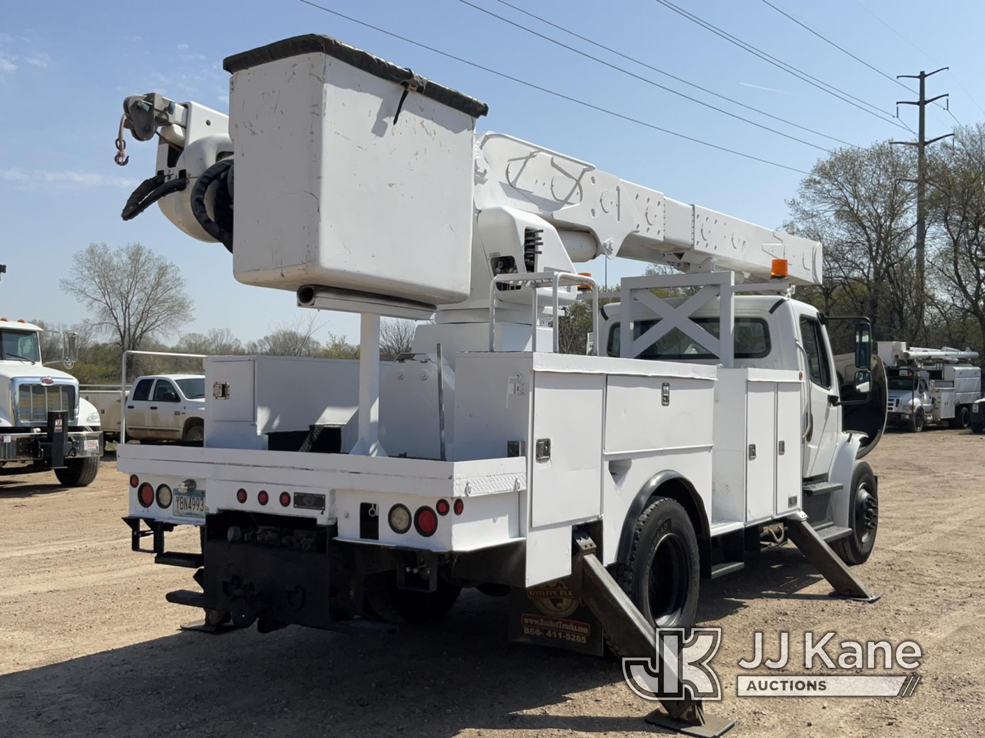 (Shakopee, MN) Altec AM55, Over-Center Material Handling Bucket Truck rear mounted on 2016 Freightli