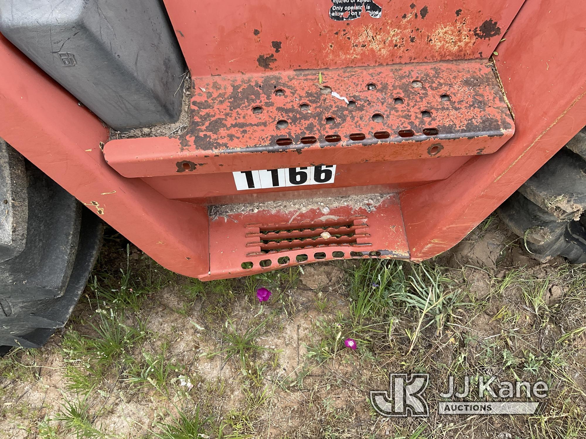 (Fredericksburg, TX) 2008 Ditch Witch RT115 Rubber Tired Trencher Runs, Moves and Operates, Rear Tir