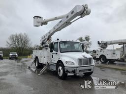 (Kansas City, MO) Altec AM55-MH, Over-Center Material Handling Bucket Truck rear mounted on 2014 Fre