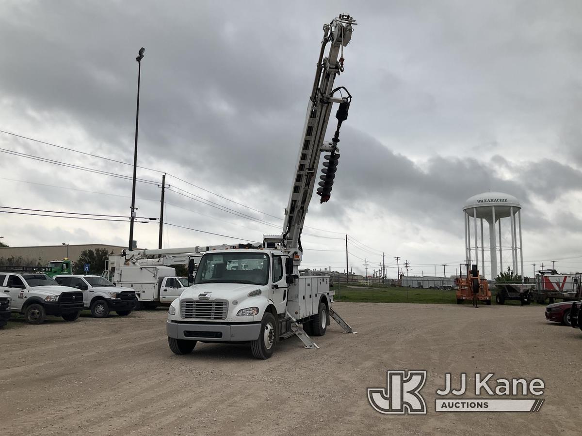 (Waxahachie, TX) Altec DM47B-TR, Digger Derrick rear mounted on 2015 Freightliner M2 106 Utility Tru