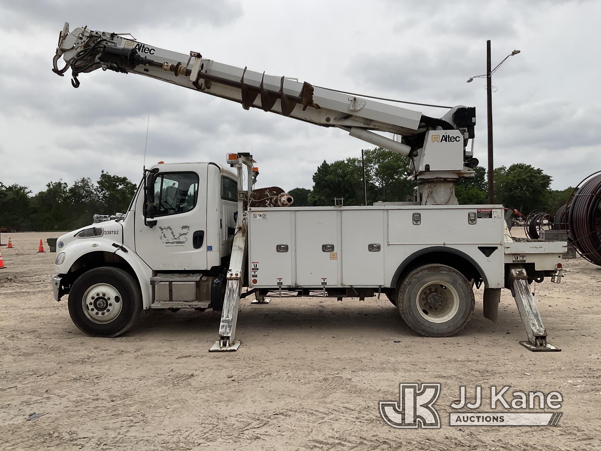 (Cypress, TX) Altec DC47-TR, Digger Derrick rear mounted on 2018 Freightliner M2 106 Utility Truck R