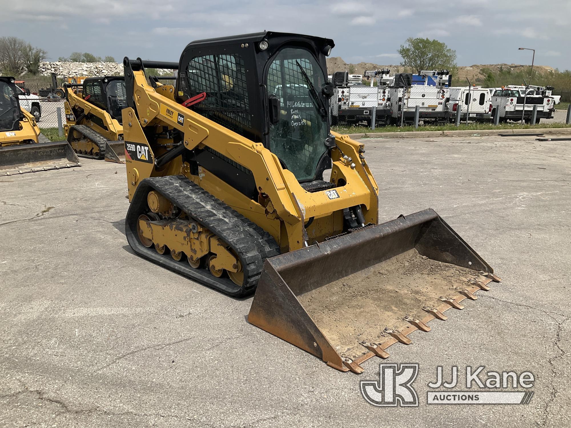 (Kansas City, MO) 2015 Cat 259D Tracked Skid Steer Loader Runs, Moves, & Operates