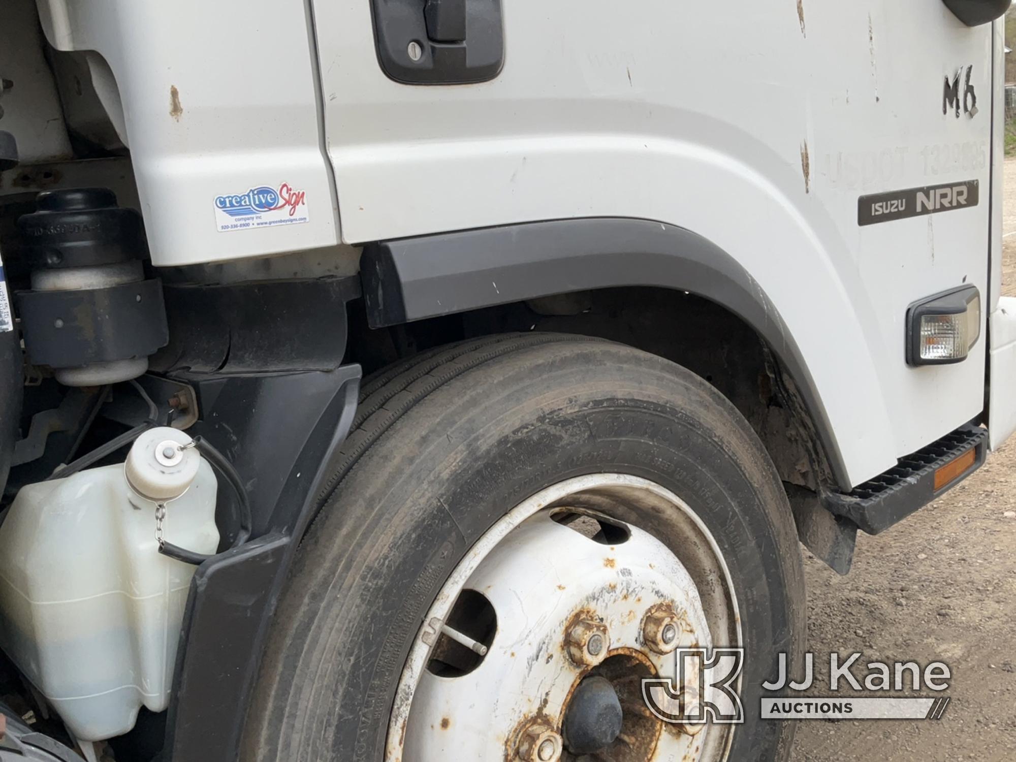 (South Beloit, IL) 2008 Isuzu NQR Dump Flatbed Truck Runs, Moves & Dump Operates