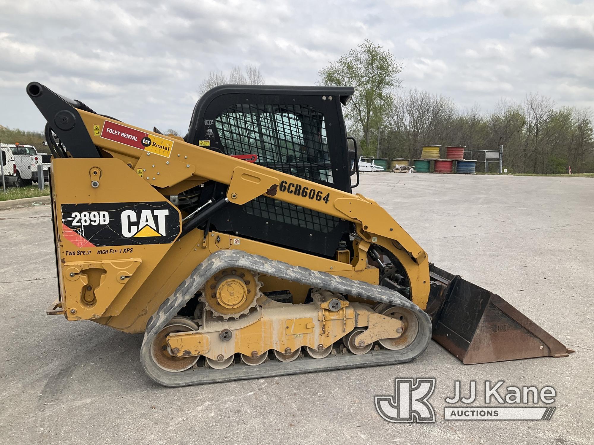 (Kansas City, MO) 2016 Cat 289D Tracked Skid Steer Loader Runs, Moves, & Operates) (Tracks Are Rough