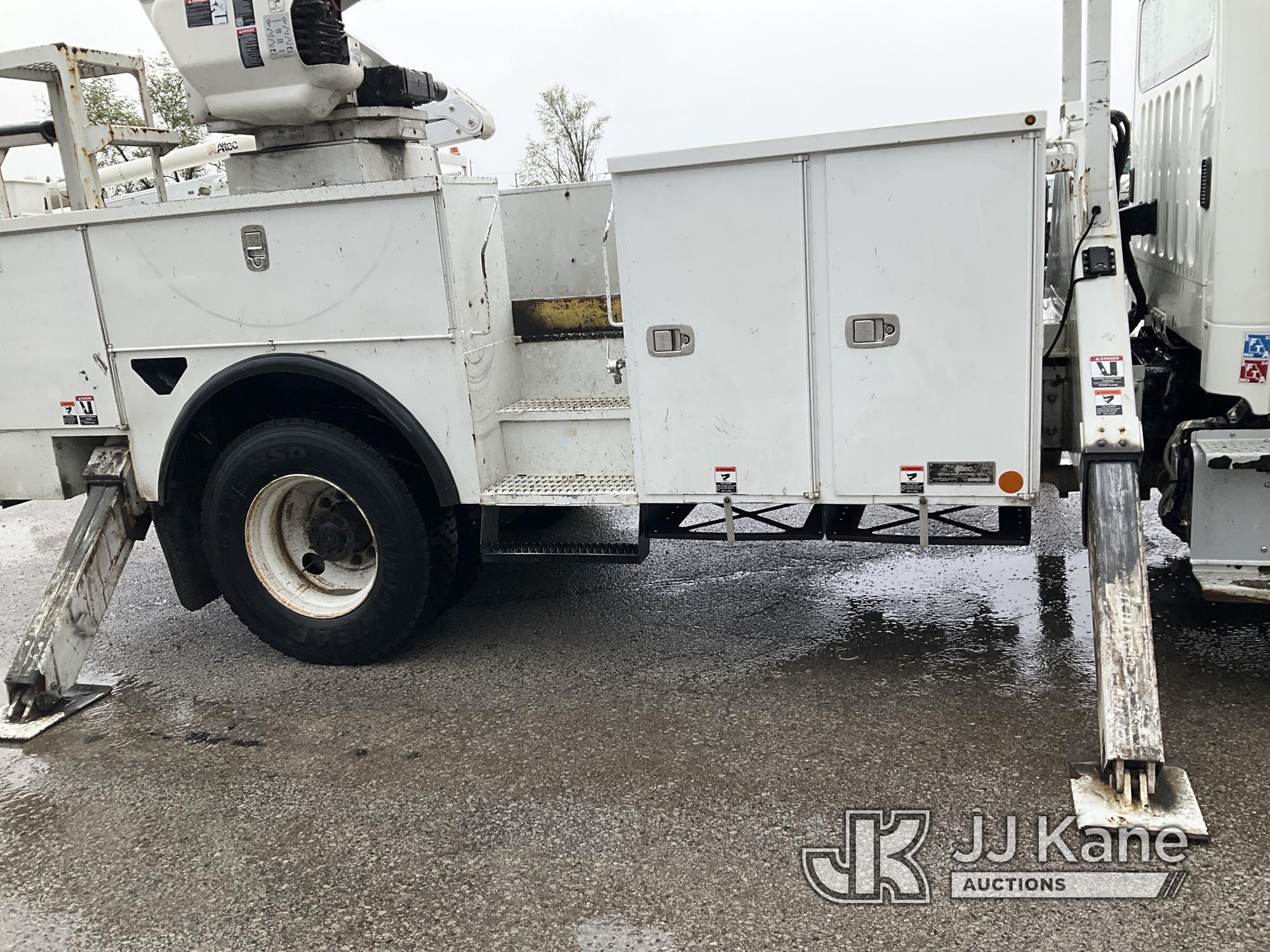 (Kansas City, MO) Altec AM55-MH, Over-Center Material Handling Bucket Truck rear mounted on 2014 Fre